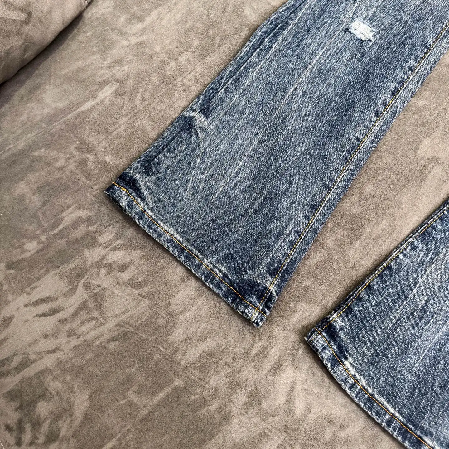 Distressed Embroidered Patch Flare Jeans D18523112 — view 5