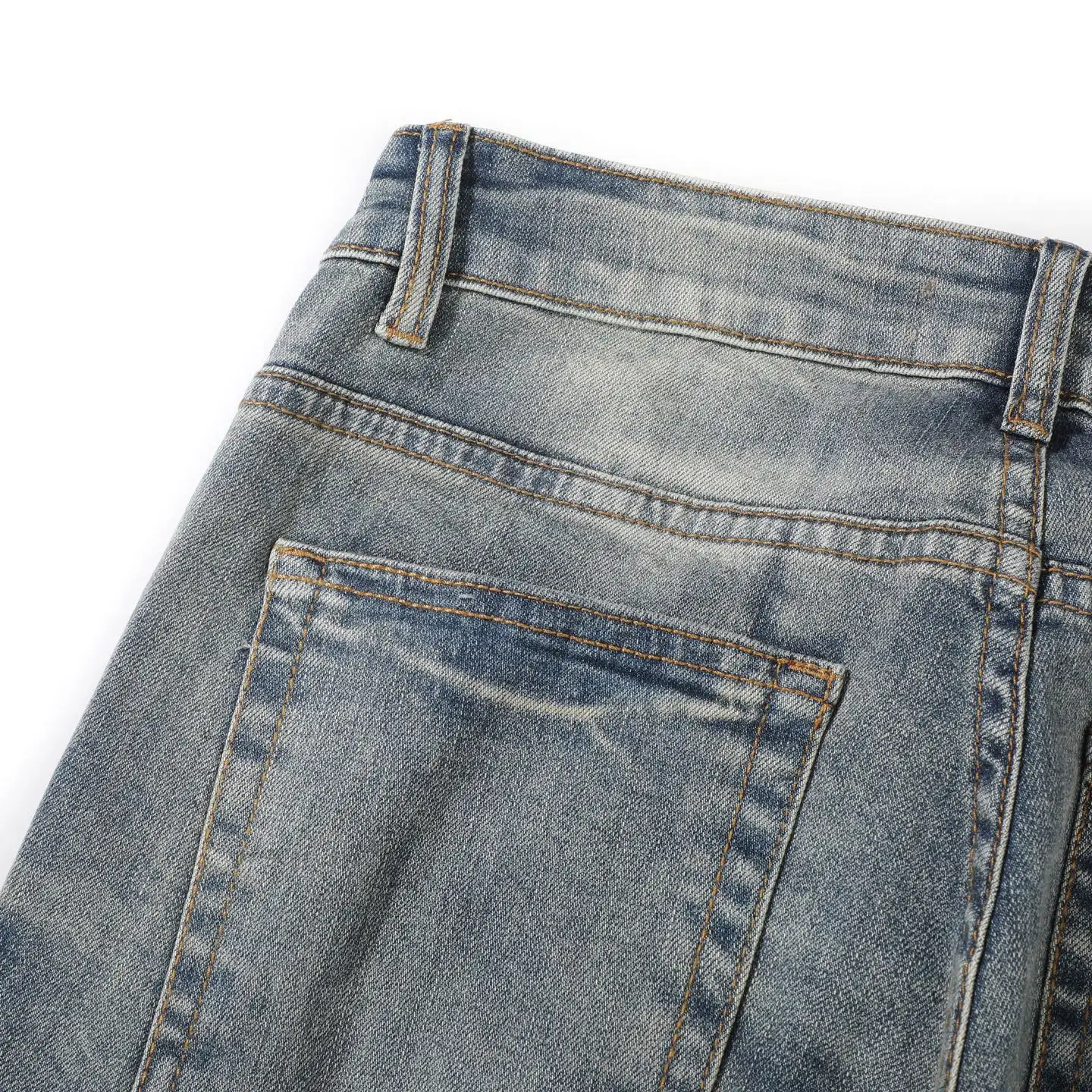 Distressed Patchwork Flared Jeans D18523100 — view 12