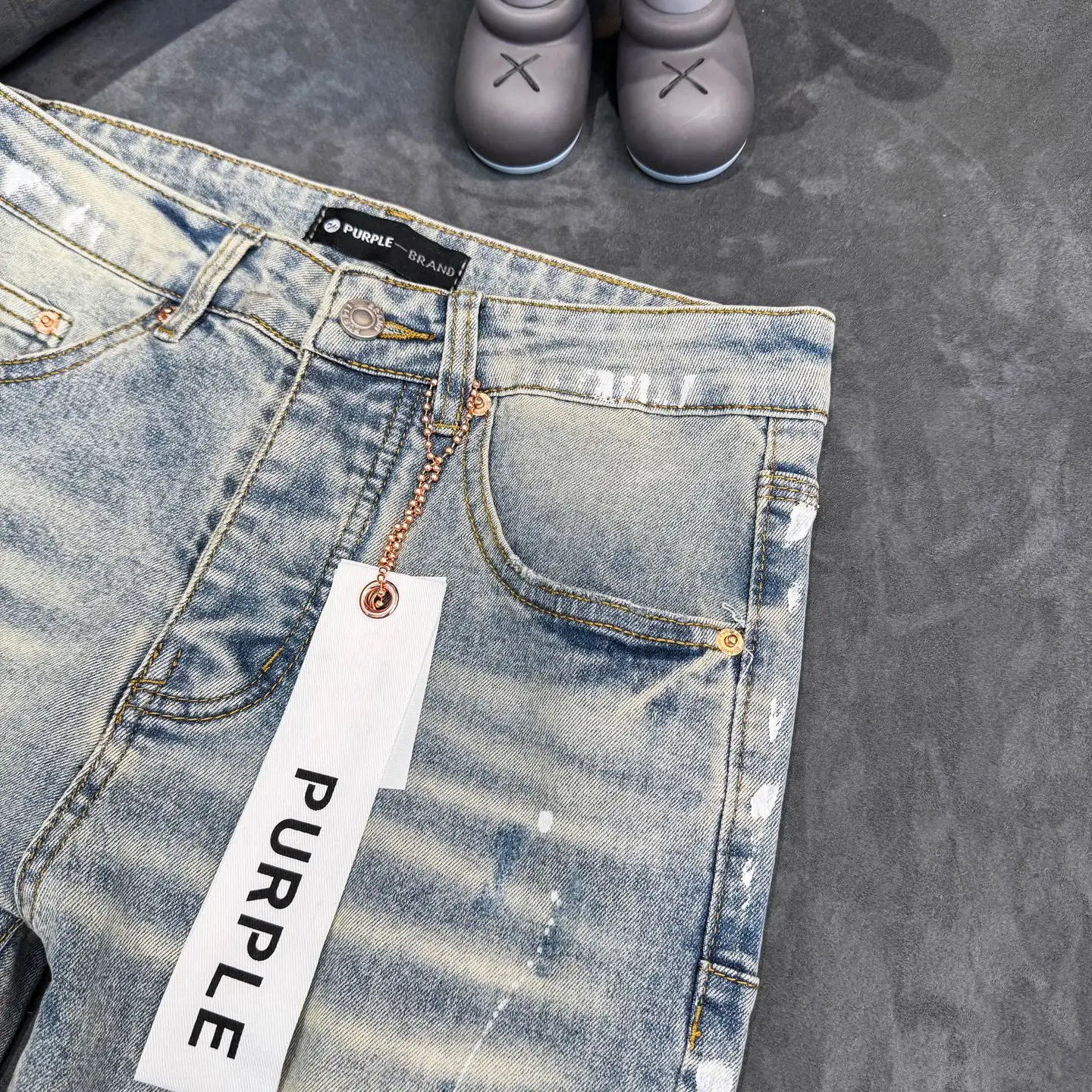 Logo Print Paint-Splatter Flare Jeans D18523097 — view 6