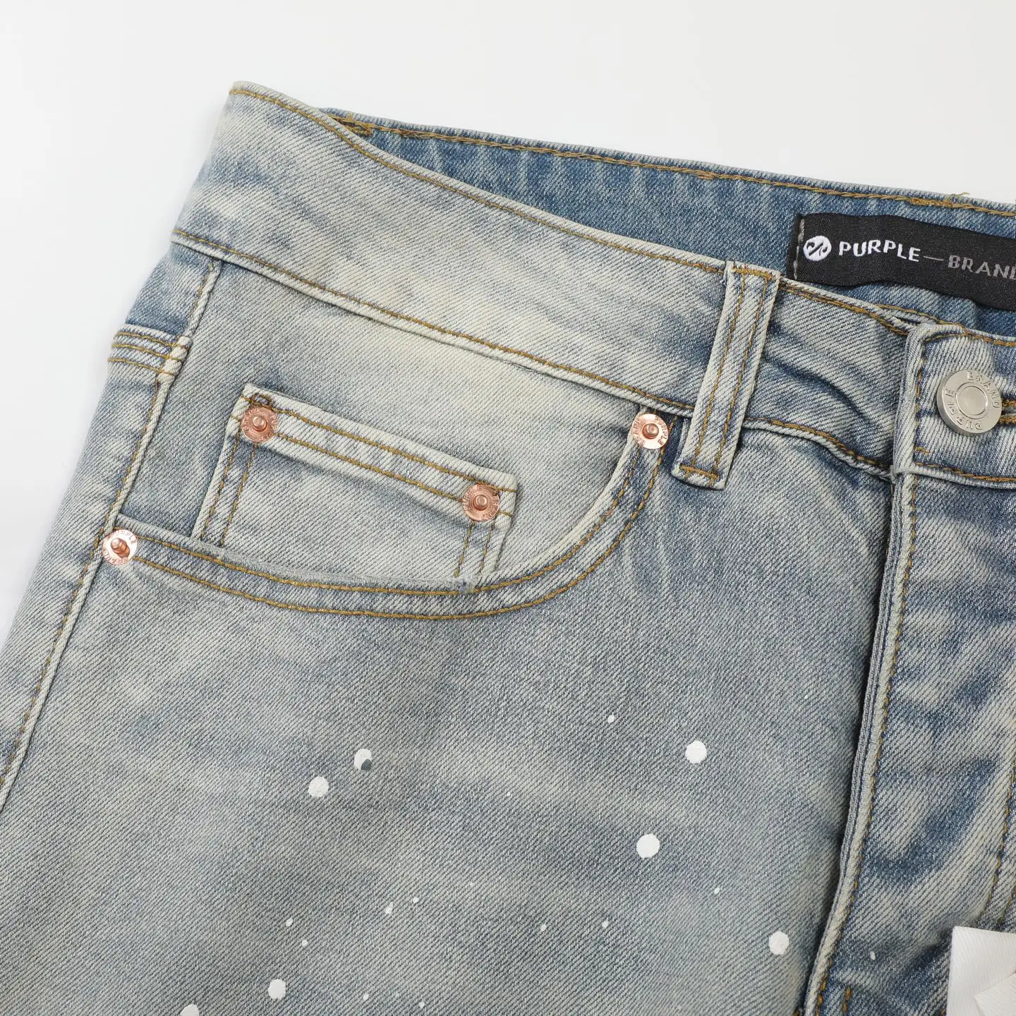 Distressed Paint-Splatter Flare Jeans D18523114 — view 8