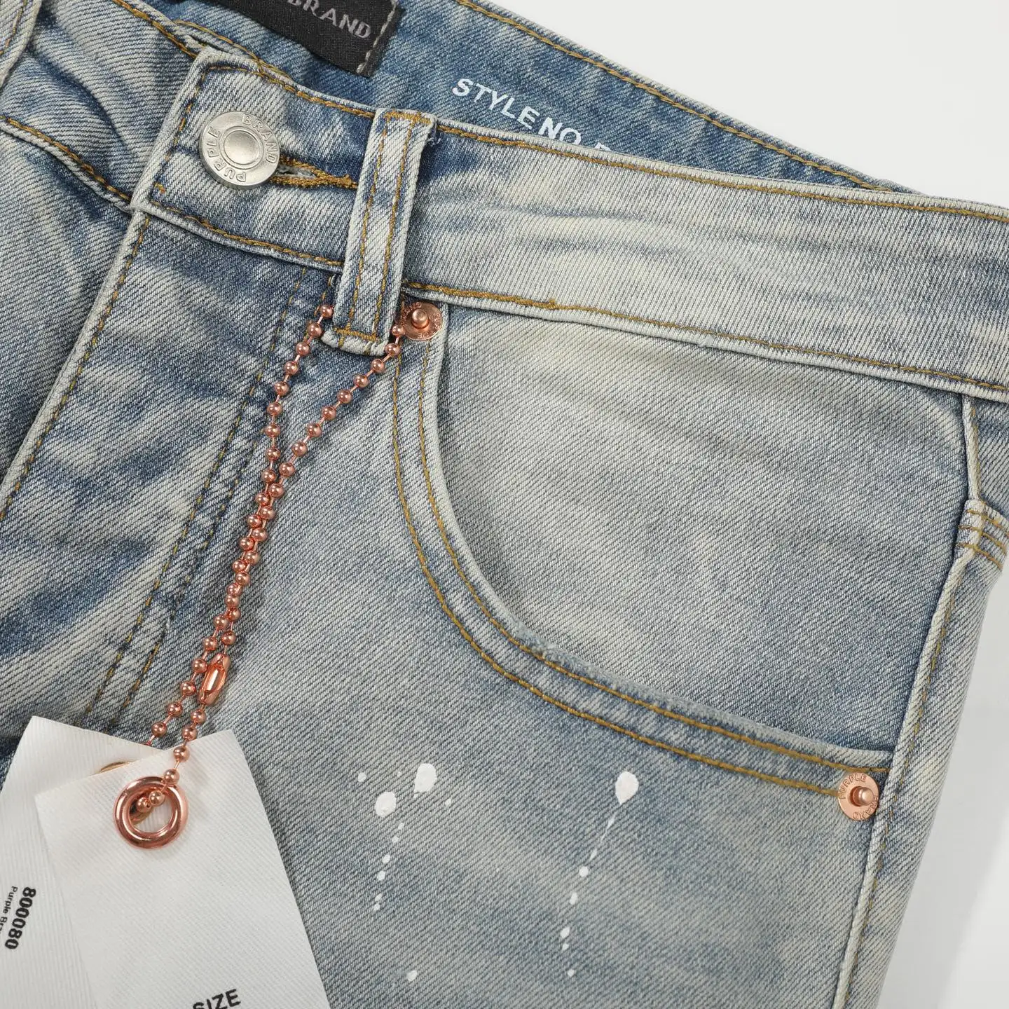 Distressed Paint-Splatter Flare Jeans D18523114 — view 9