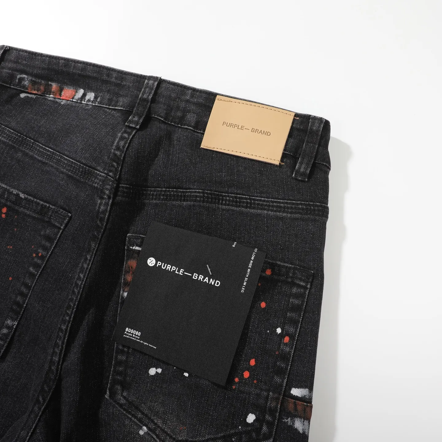 Paint-Splatter Distressed Flare-Leg Jeans D18523102 — view 13