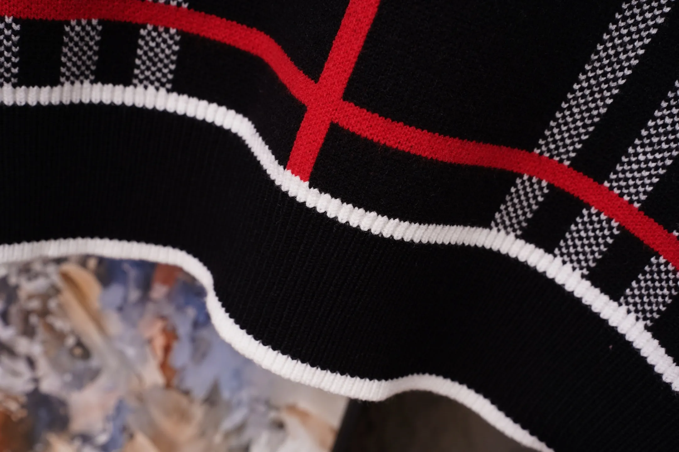 Check Intarsia Wool and Mohair-Blend Sweater D19021107 — view 6