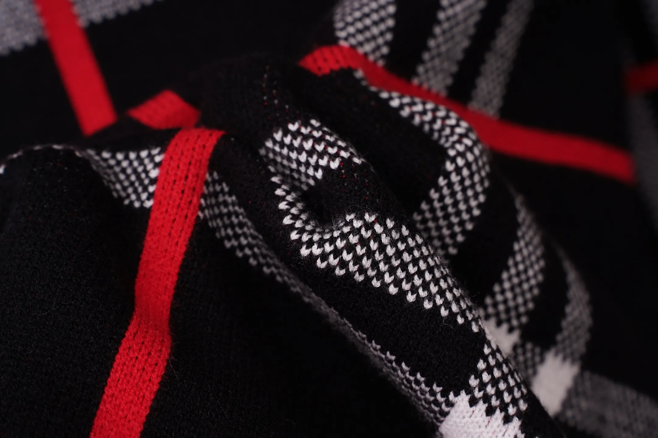 Check Intarsia Wool and Mohair-Blend Sweater D19021107 — view 9