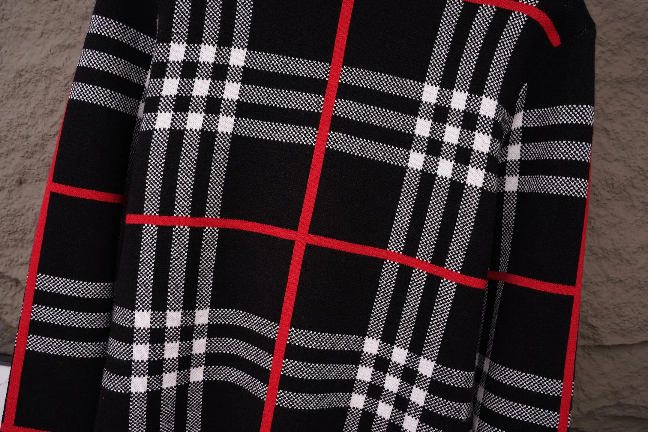 Check Intarsia Wool and Mohair-Blend Sweater D19021107 — view 11