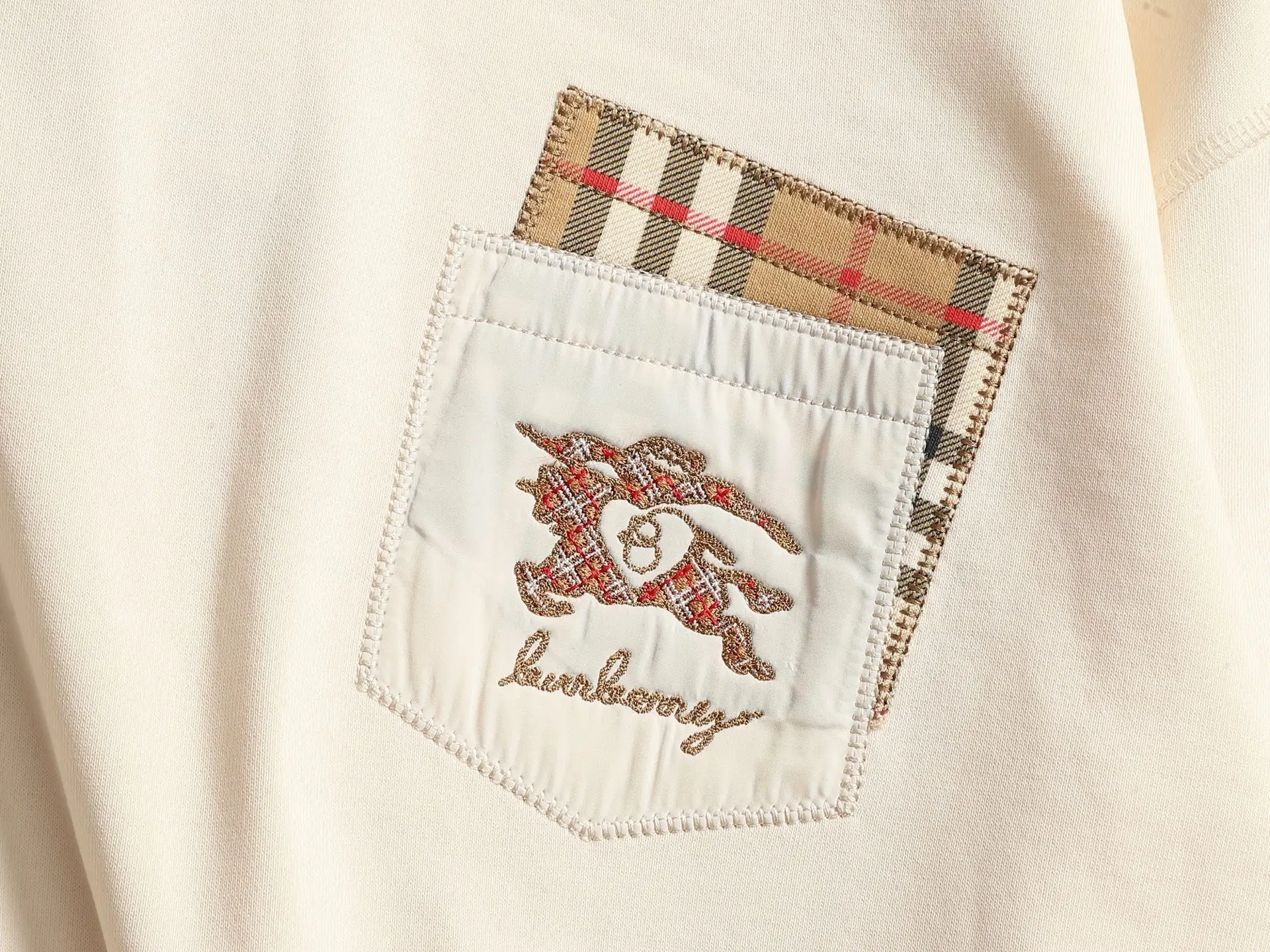 Vintage Check Patch Logo Sweatshirt D19021508 — view 4