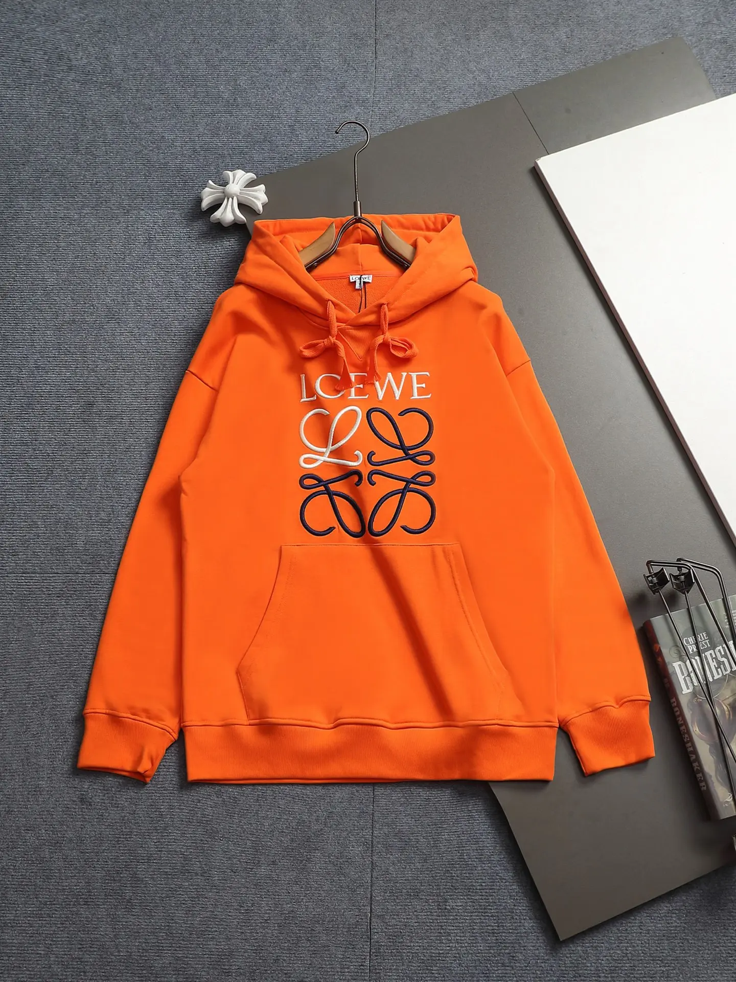 Anagram Logo Embroidered Cotton Hoodie D19023297