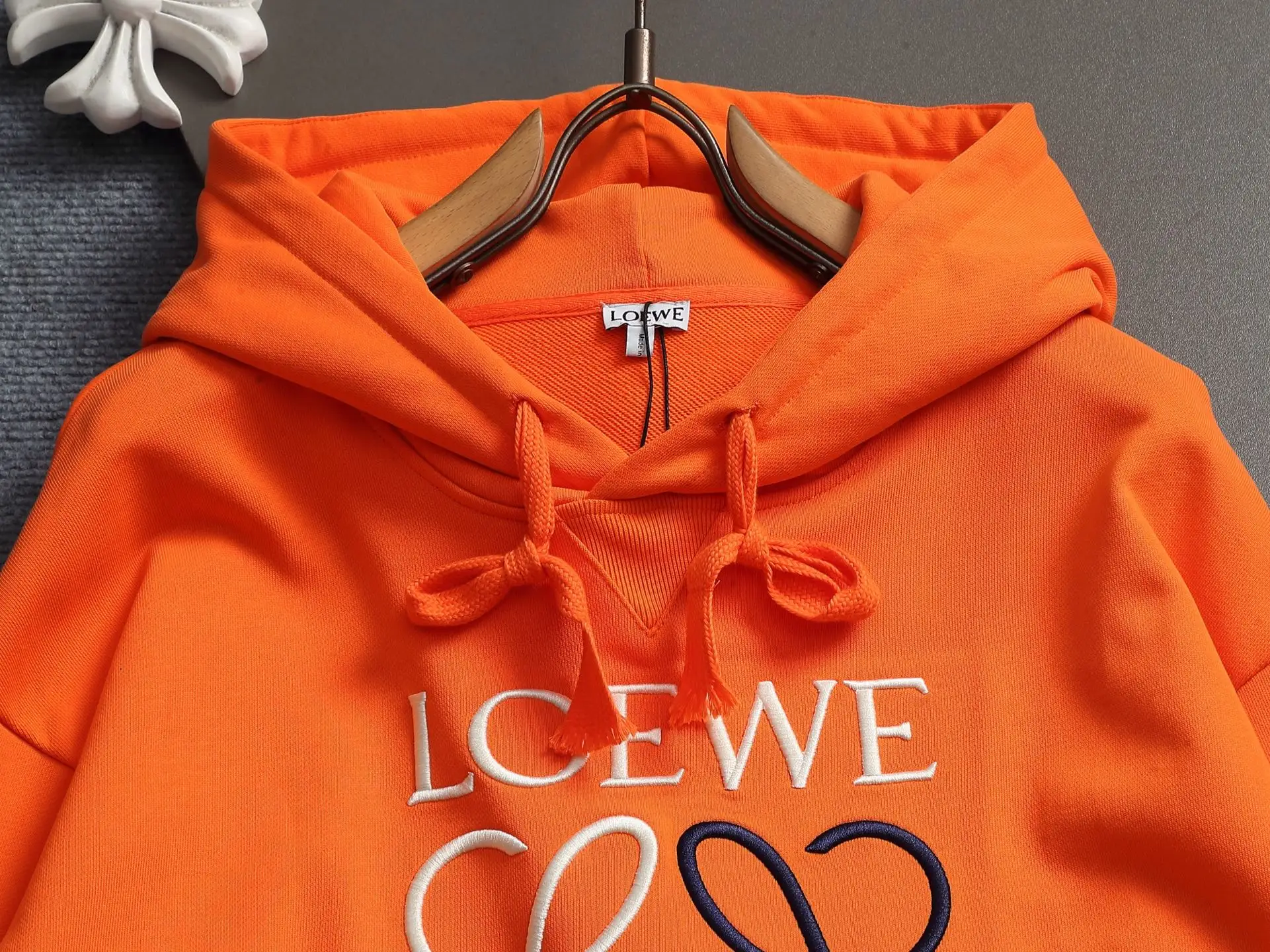 Anagram Logo Embroidered Cotton Hoodie D19023297 — view 2