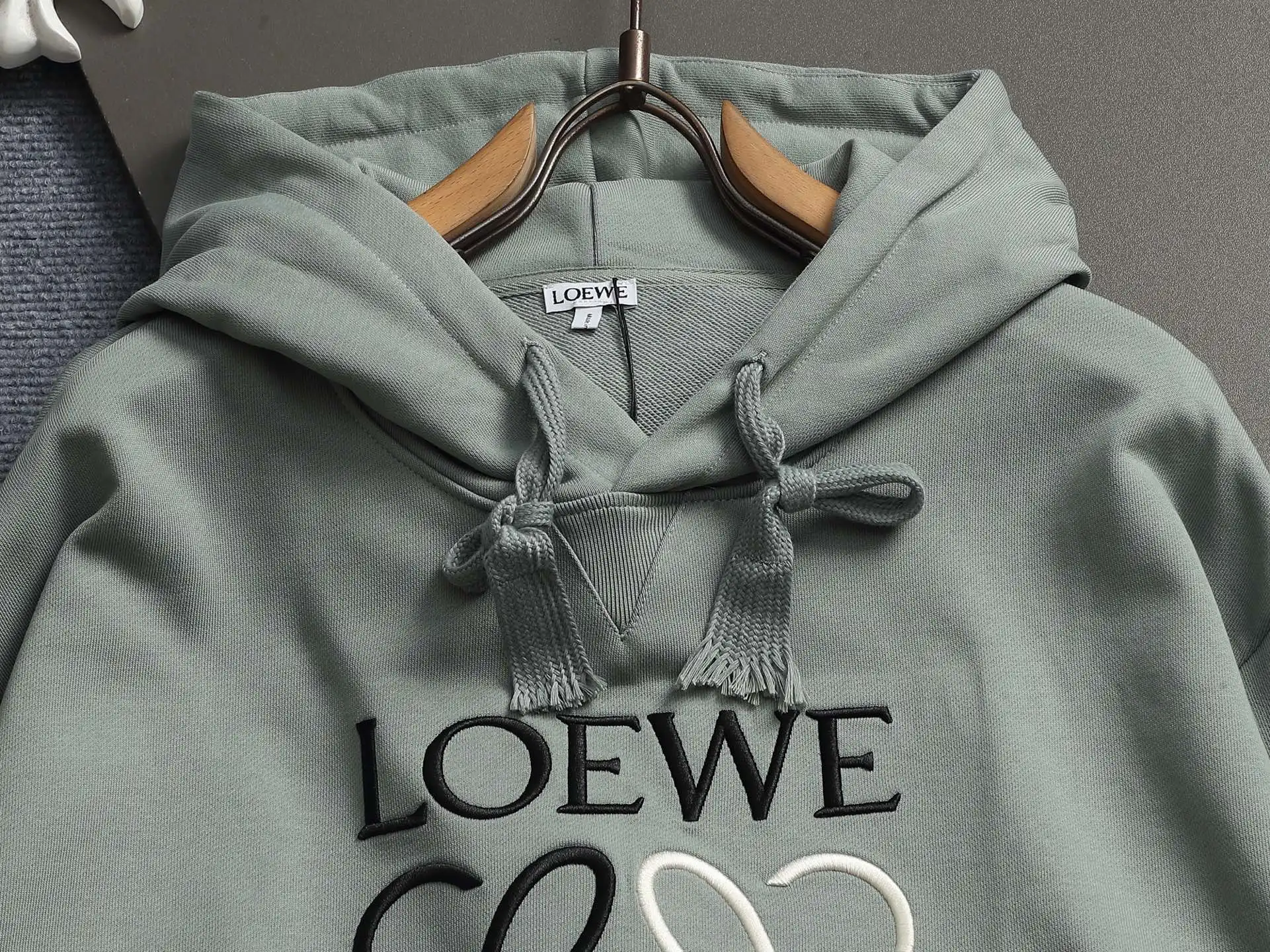 Anagram Logo Embroidered Cotton Hoodie D19023298 — view 2