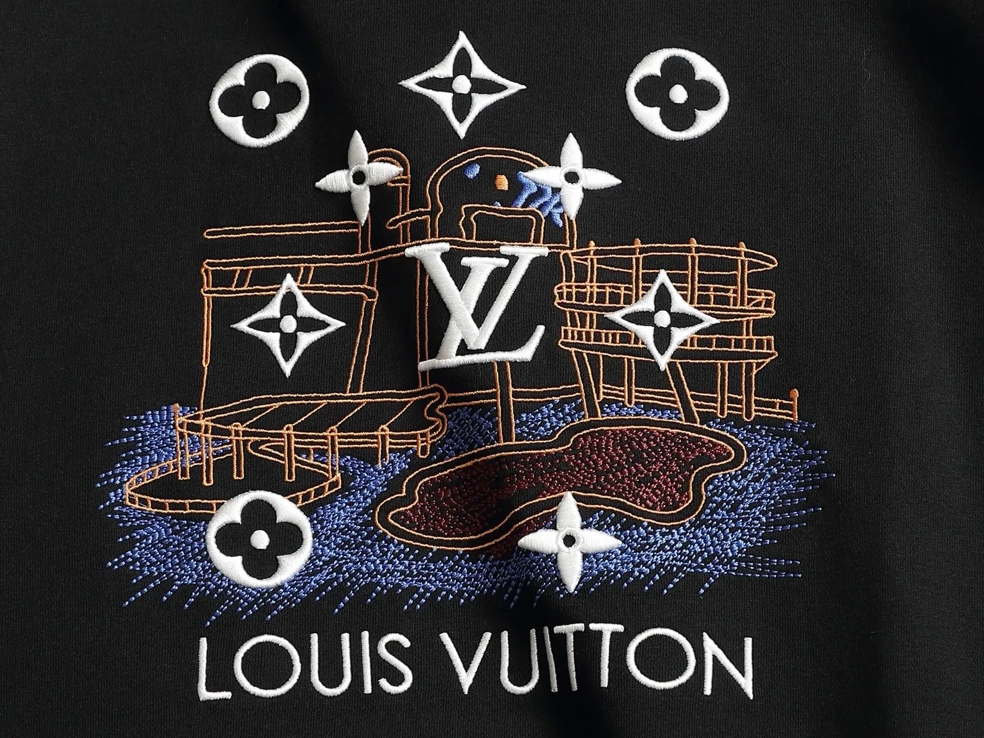Embroidered Logo Crew-Neck Sweatshirt D19021505 — view 4
