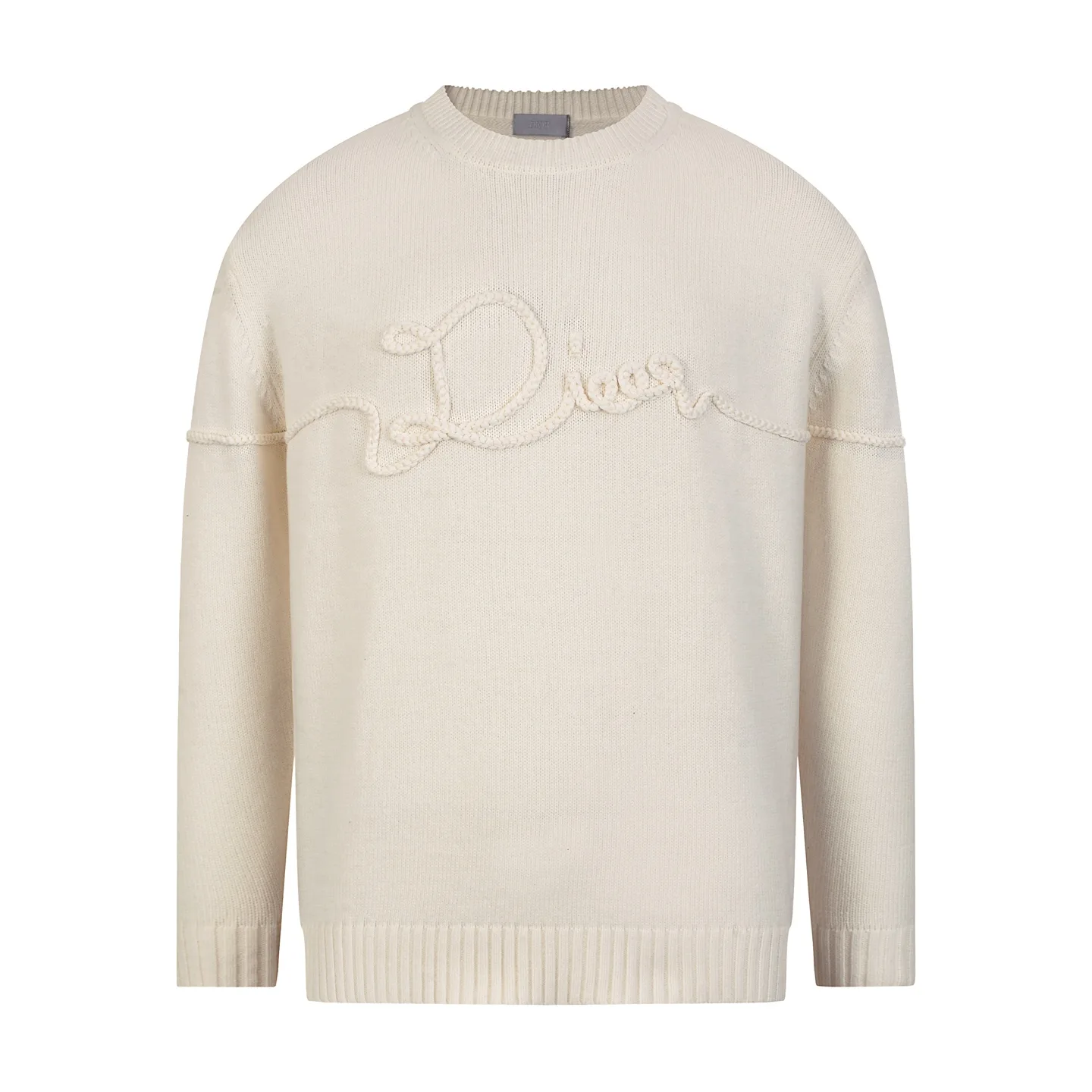 Dior Rope Logo Embroidered Knit Sweater D19021636