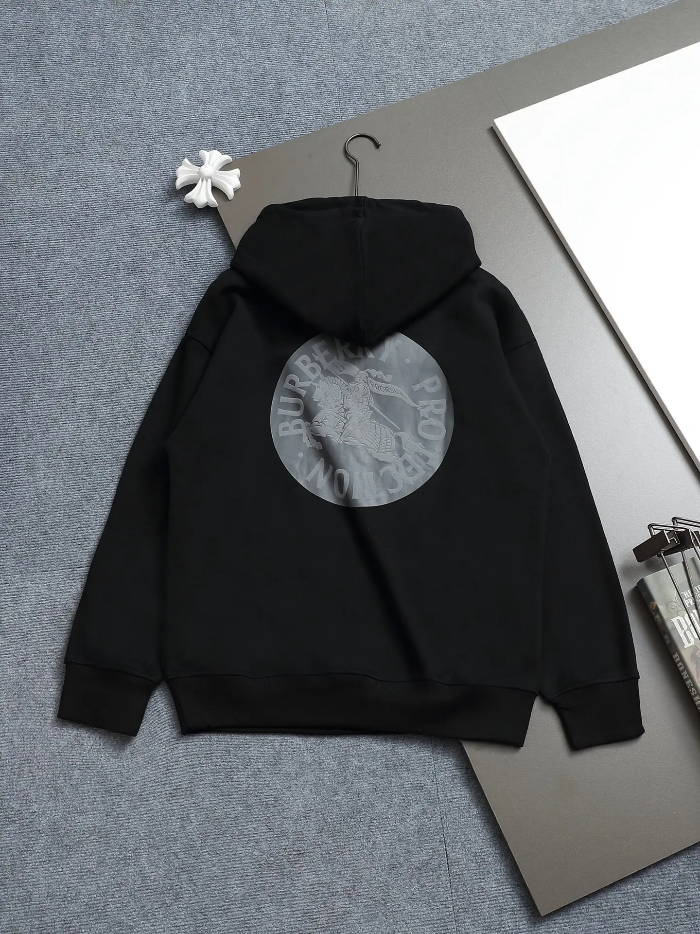 EKD Logo Embroidered Cotton Hoodie D19023279 — view 2