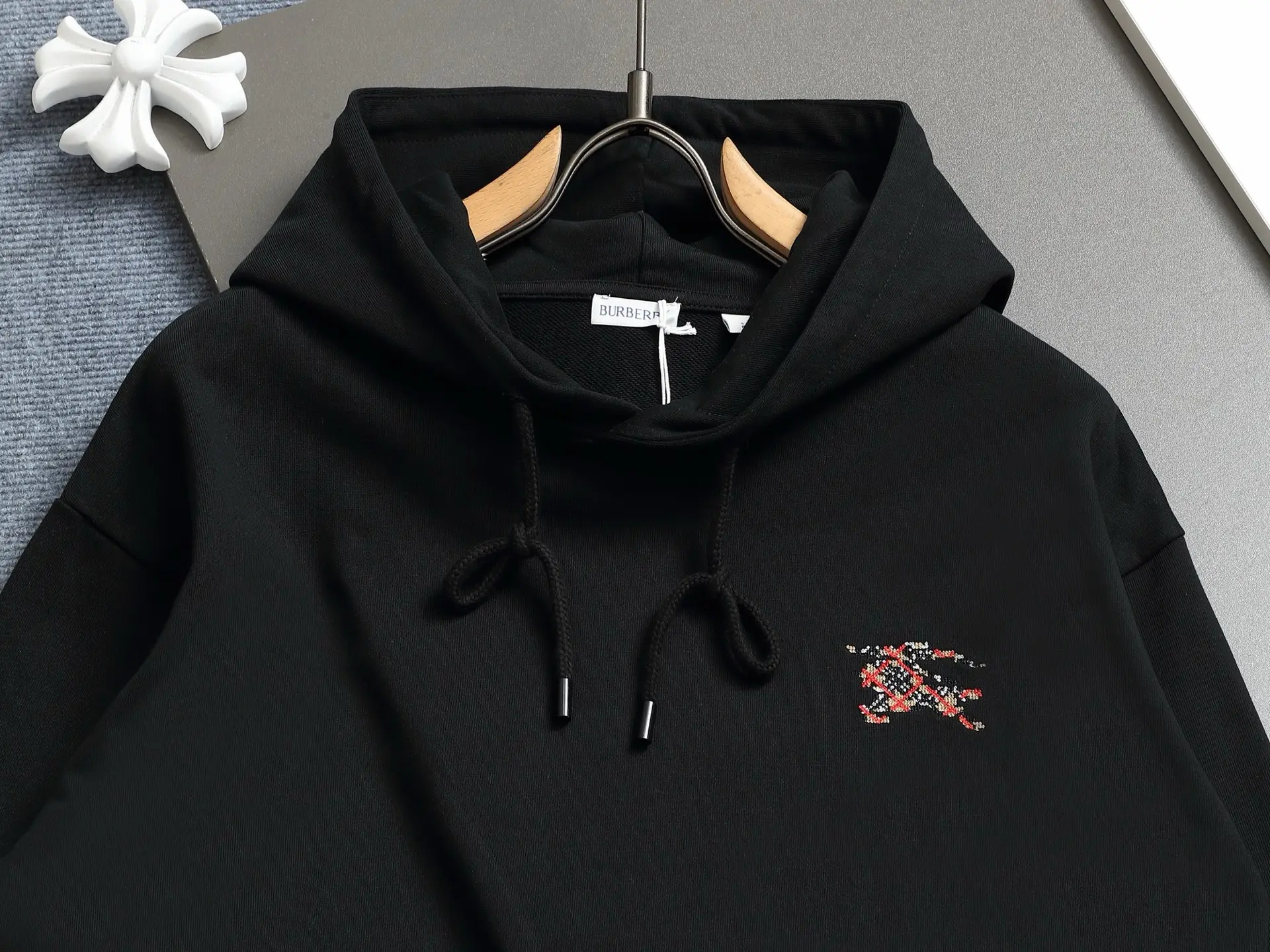 Logo Print Cotton-Blend Hoodie D19023277 — view 3