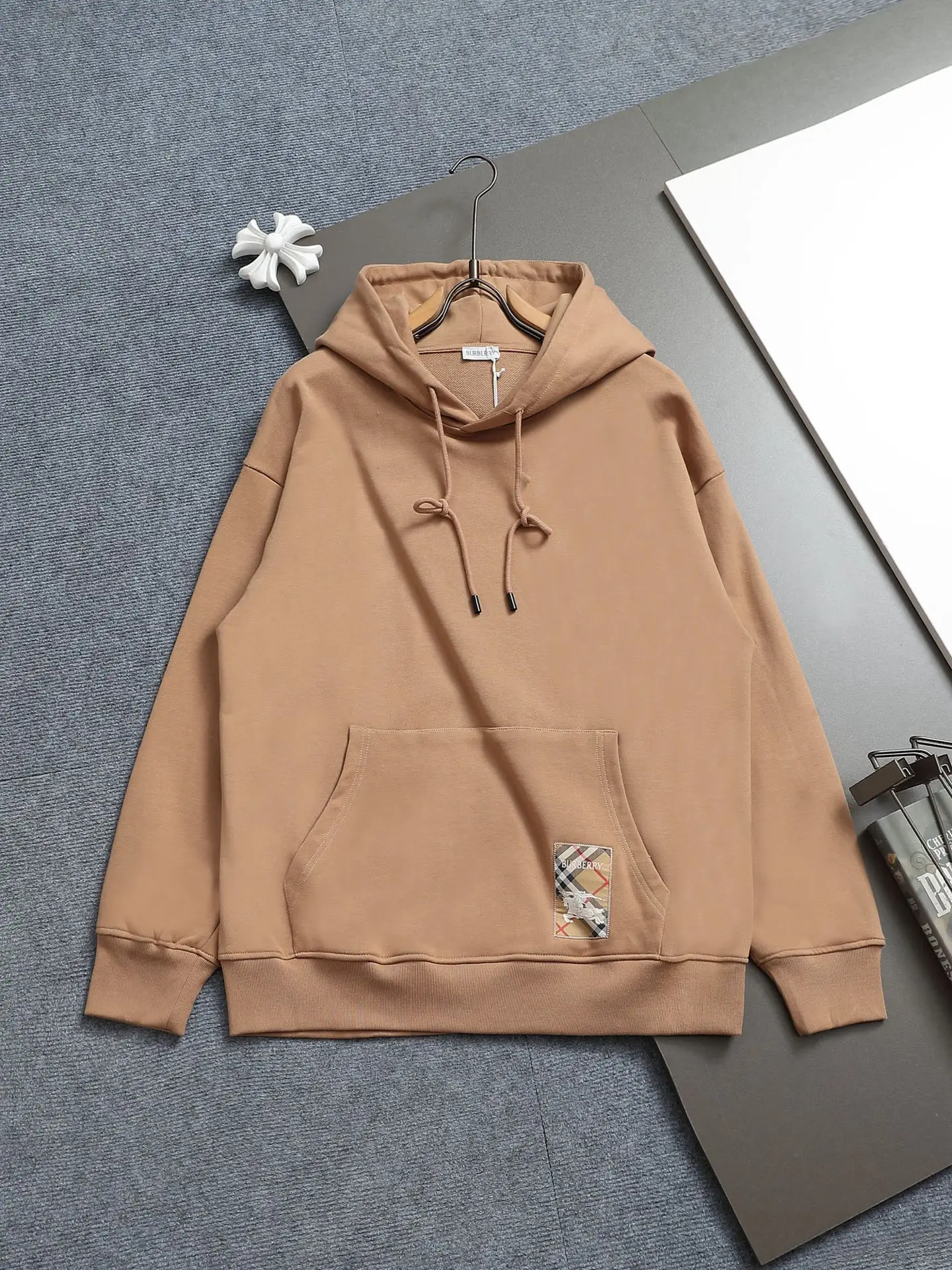 Logo Patch Cotton-Blend Hoodie D19023283
