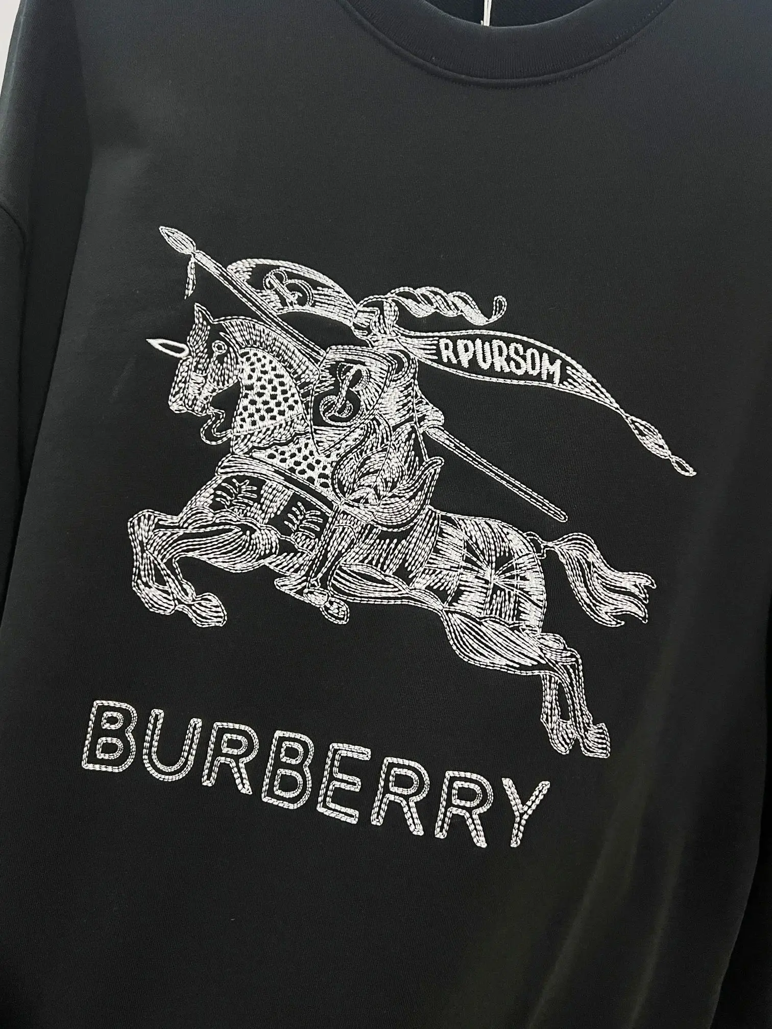 Embroidered Equestrian Knight Crew-Neck Sweatshirt D19024176 — view 4