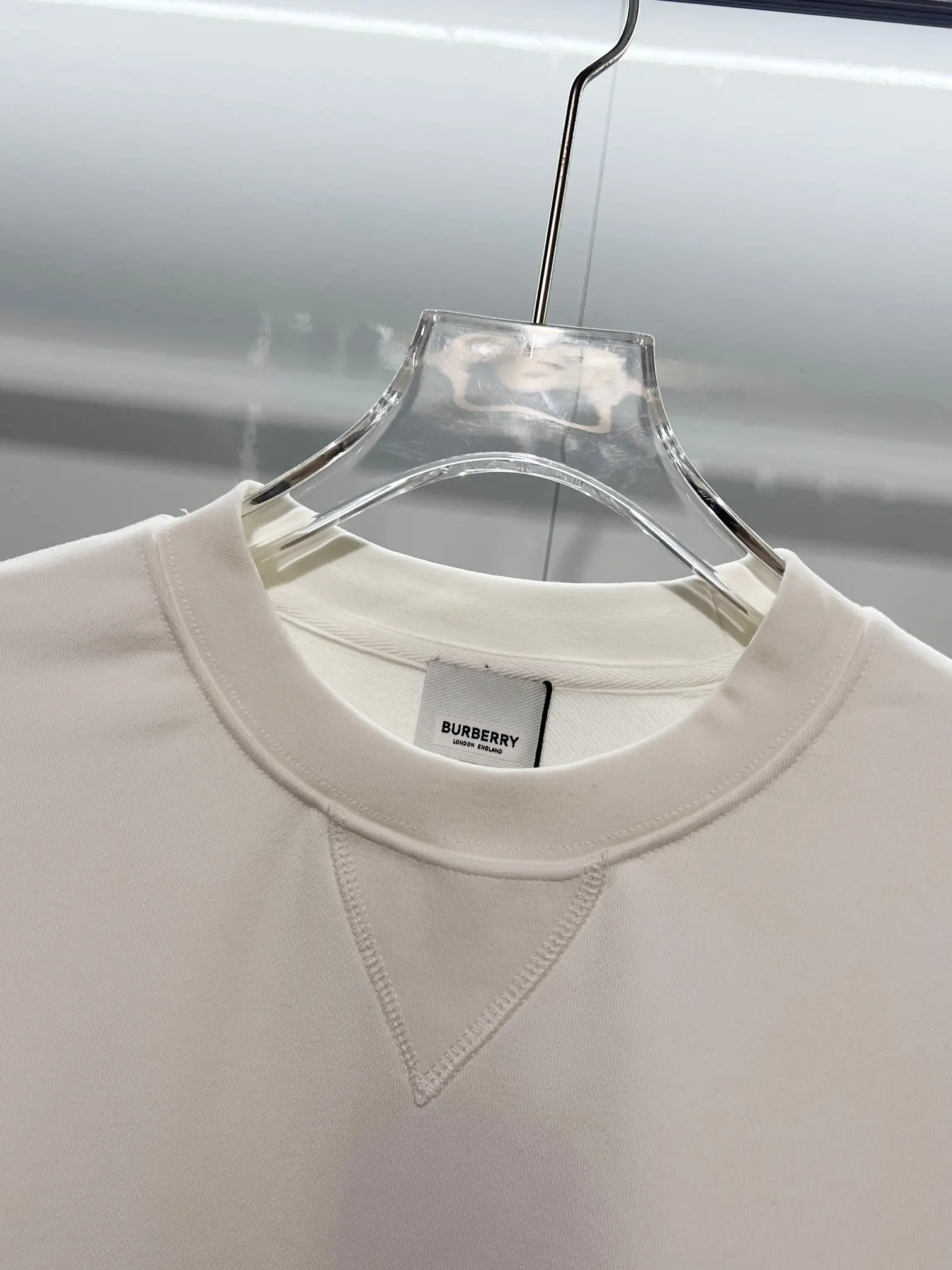 Check-Panel Cotton-Jersey Sweatshirt D19024169 — view 7