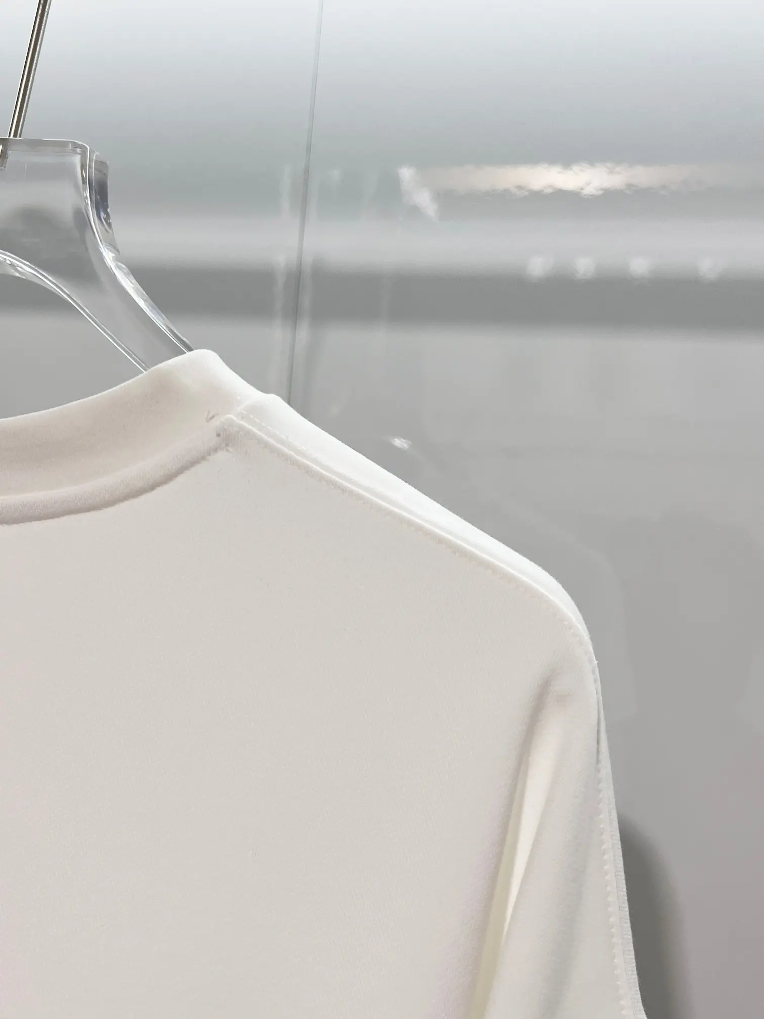 Check-Panel Cotton-Jersey Sweatshirt D19024169 — view 8