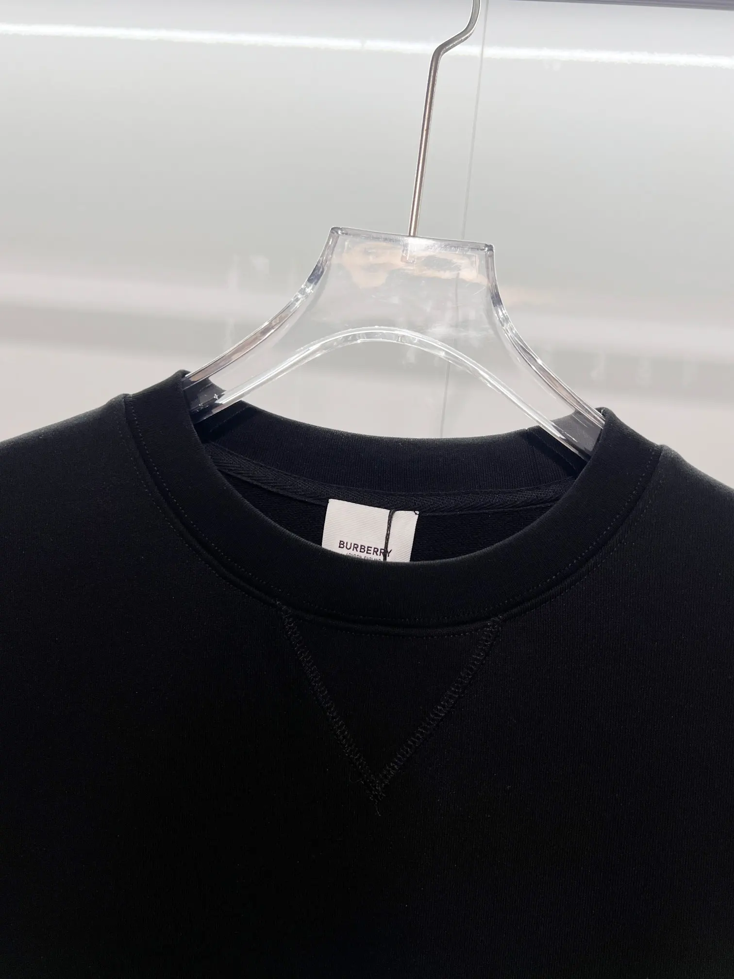 Check-Panel Cotton-Jersey Sweatshirt D19024168 — view 6