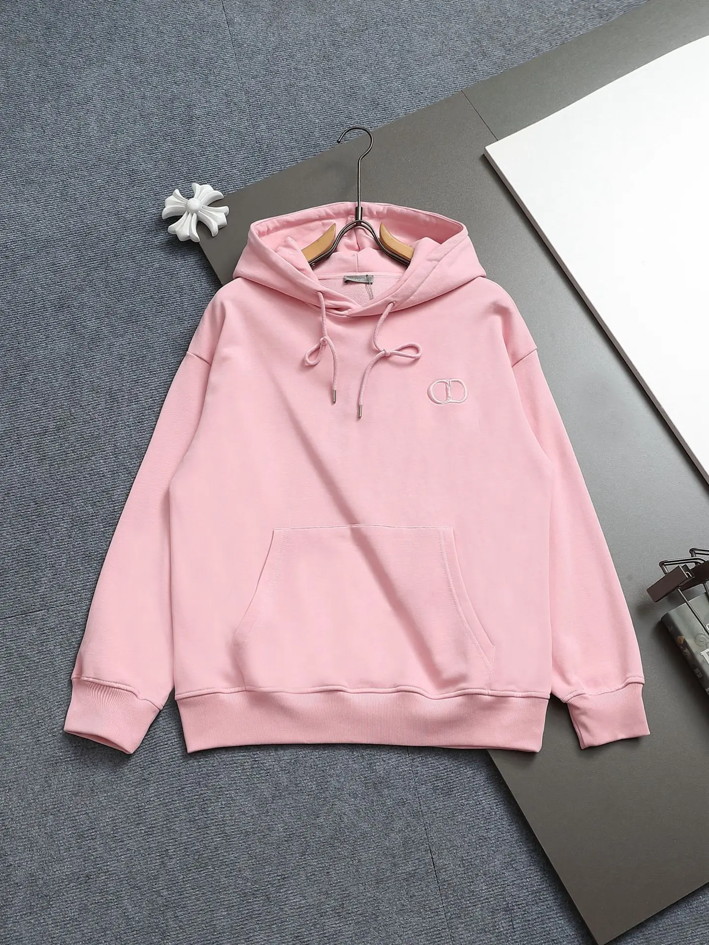CD Icon Embroidered Cotton Hoodie D19023274