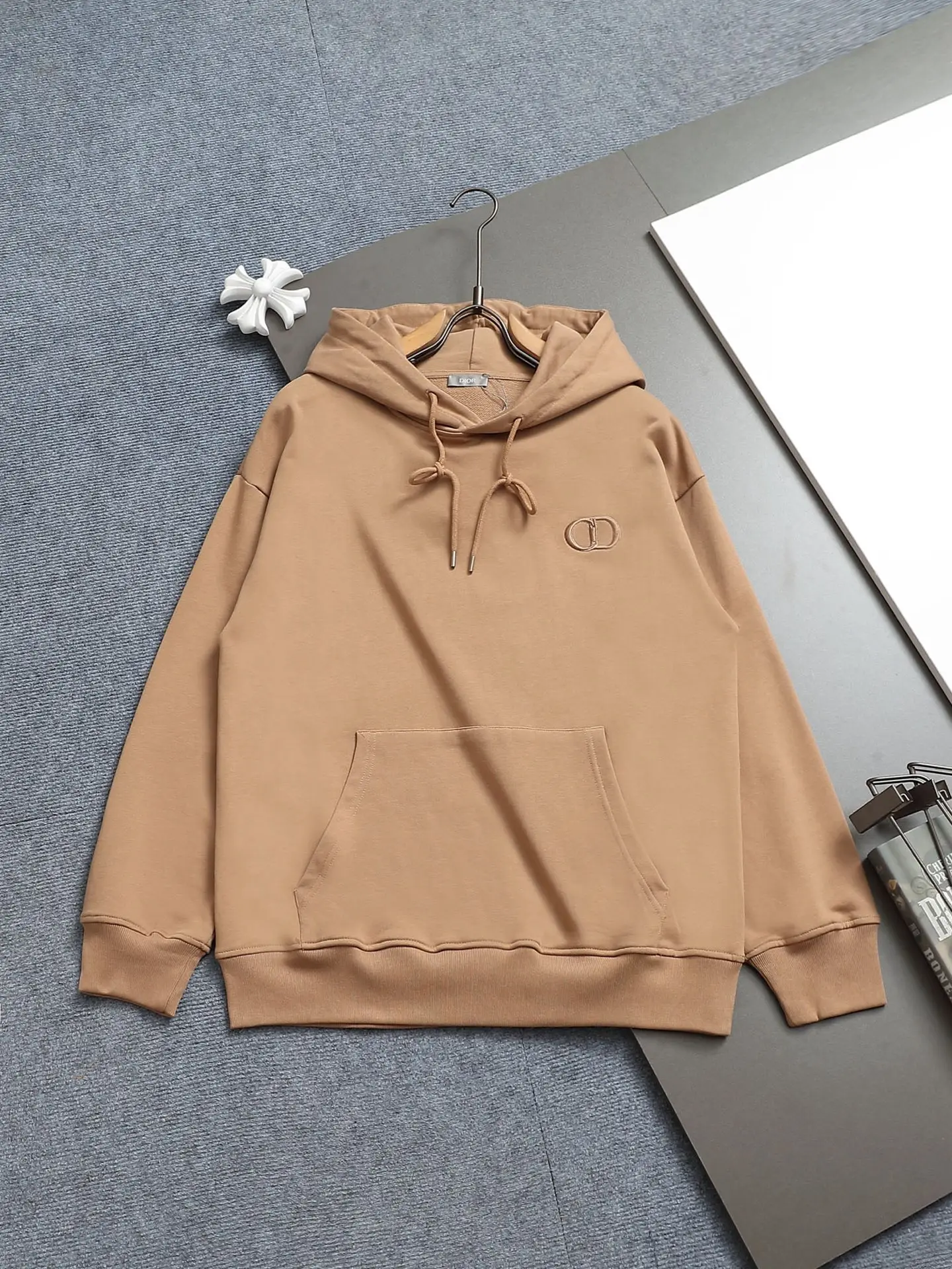 CD Icon Embroidered Cotton Hoodie D19023272