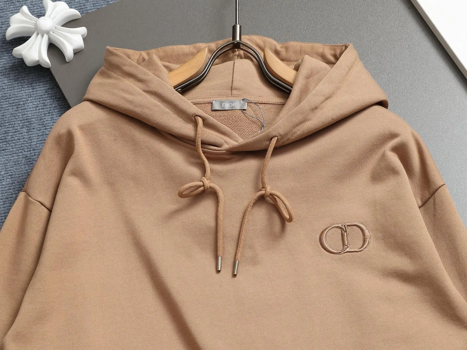 CD Icon Embroidered Cotton Hoodie D19023272 — view 3