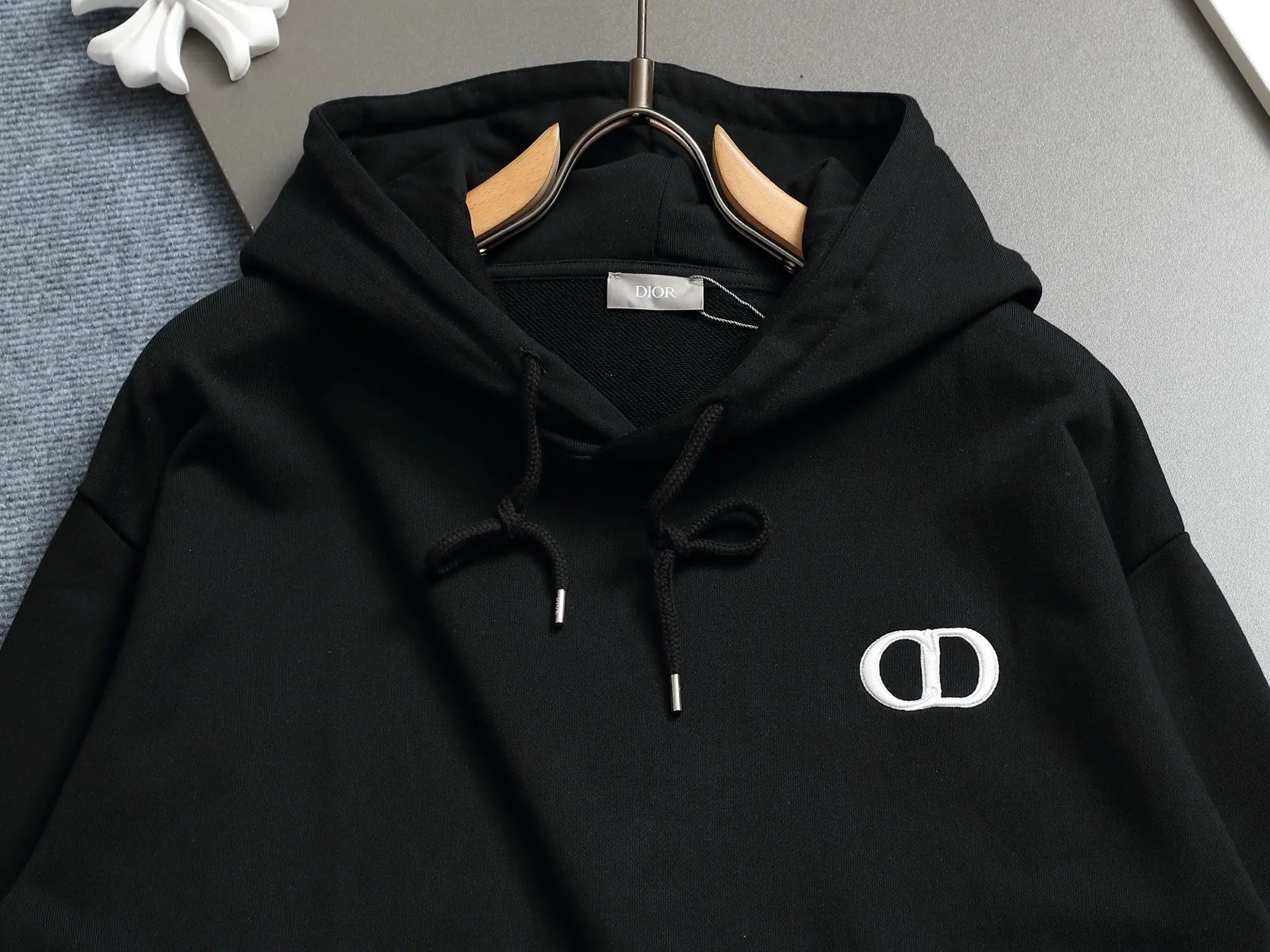 CD Icon Embroidered Cotton Hoodie D19023275 — view 3