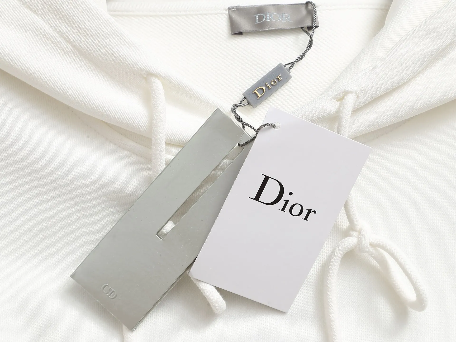 CD Icon Embroidered Cotton-Blend Hoodie D19023271 — view 7