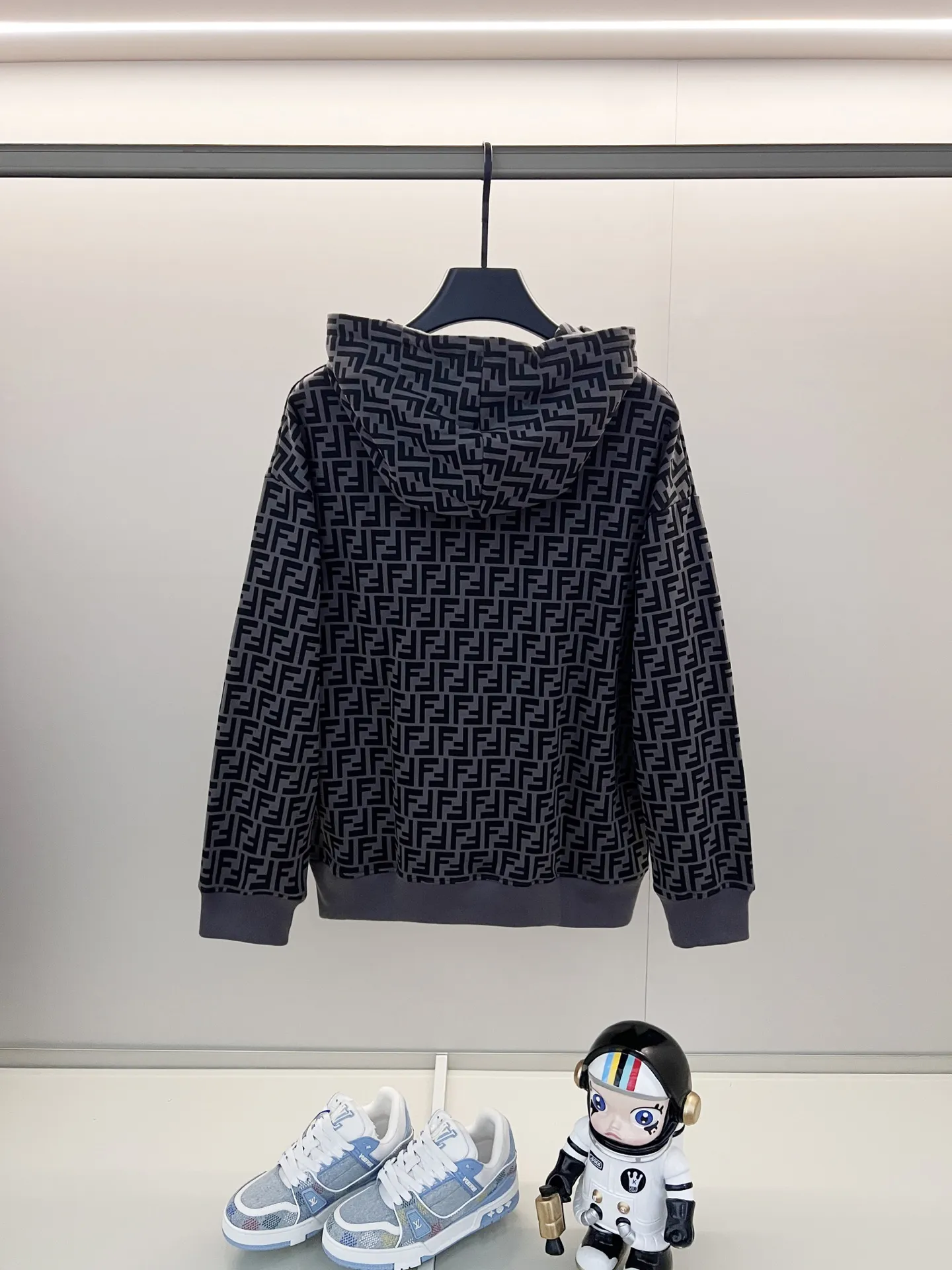 FF Monogram Cotton Jersey Hoodie D19021364 — view 2