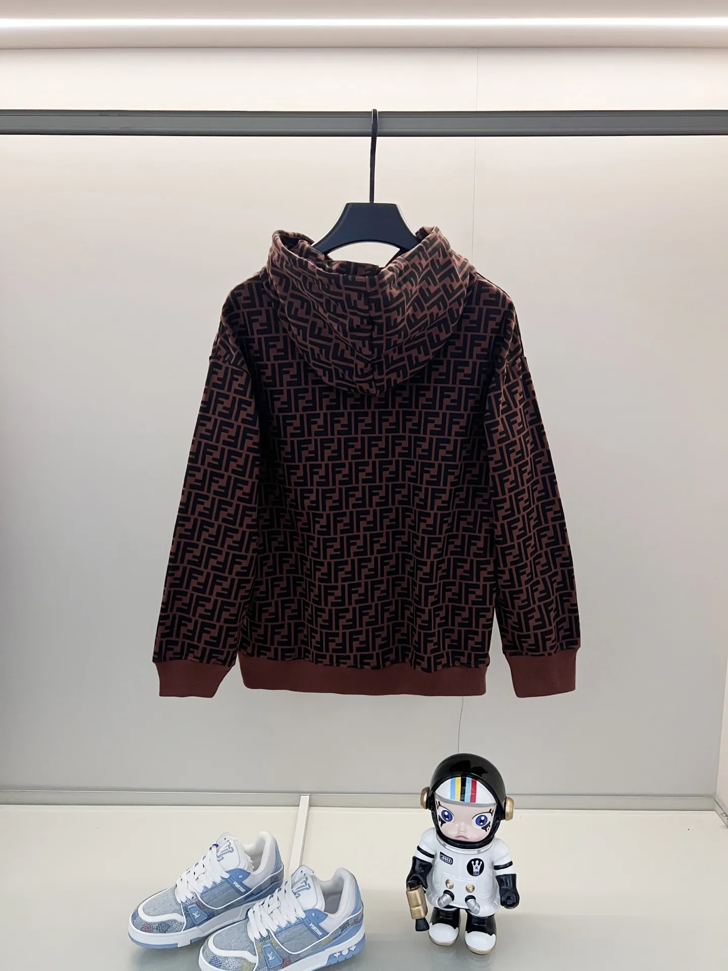 FF Monogram All-Over Print Cotton Hoodie D19021363 — view 2