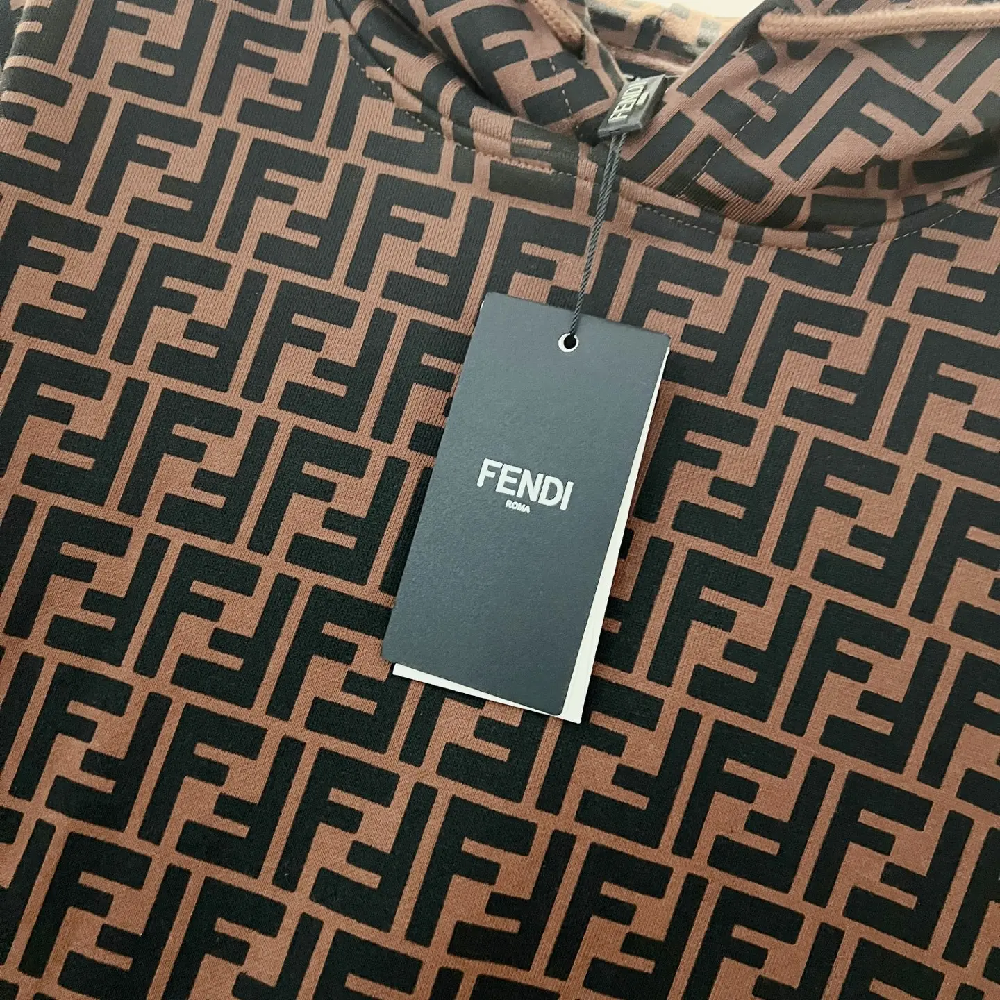 FF Monogram All-Over Print Cotton Hoodie D19021363 — view 5