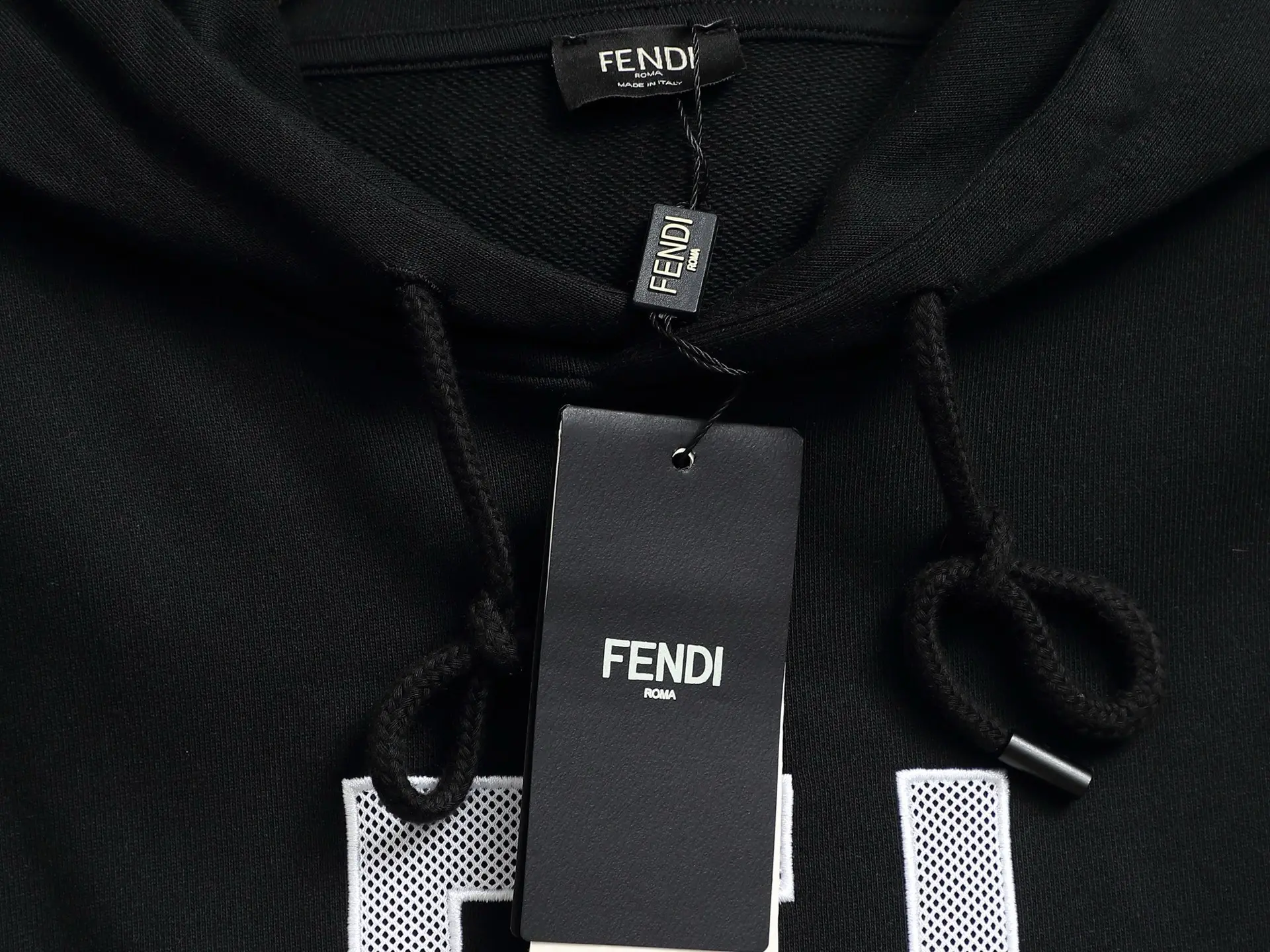 FF Logo Print Cotton-Blend Hoodie D19023265 — view 7