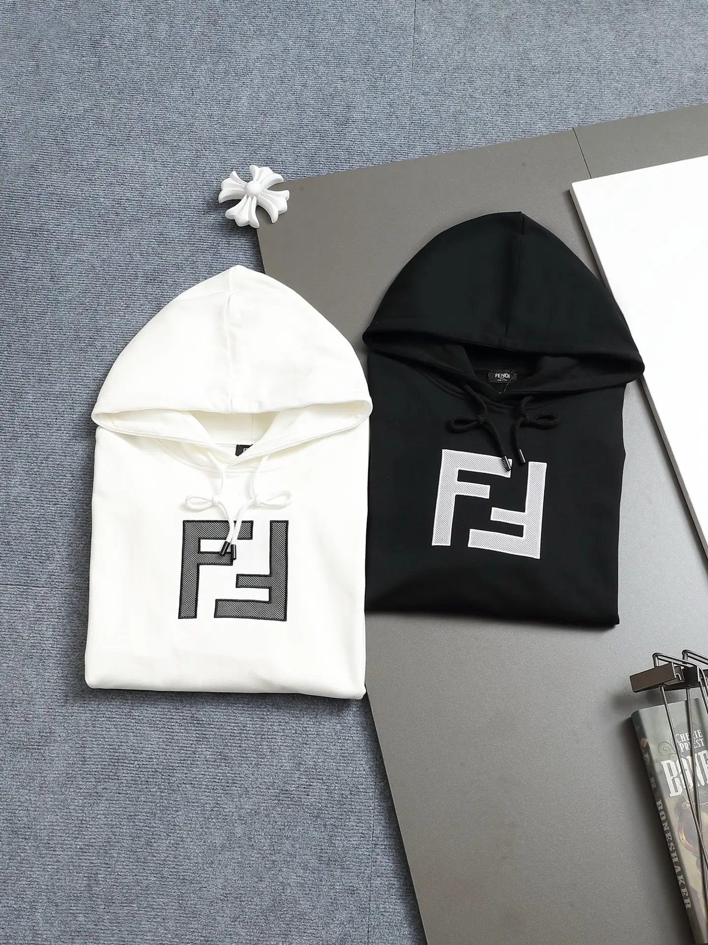 Logo Print Cotton-Blend Hoodie D19023264 — view 12