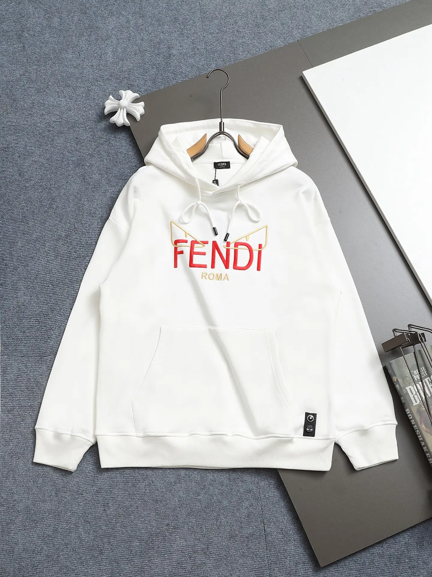 Logo Print Cotton-Blend Hoodie D19023286