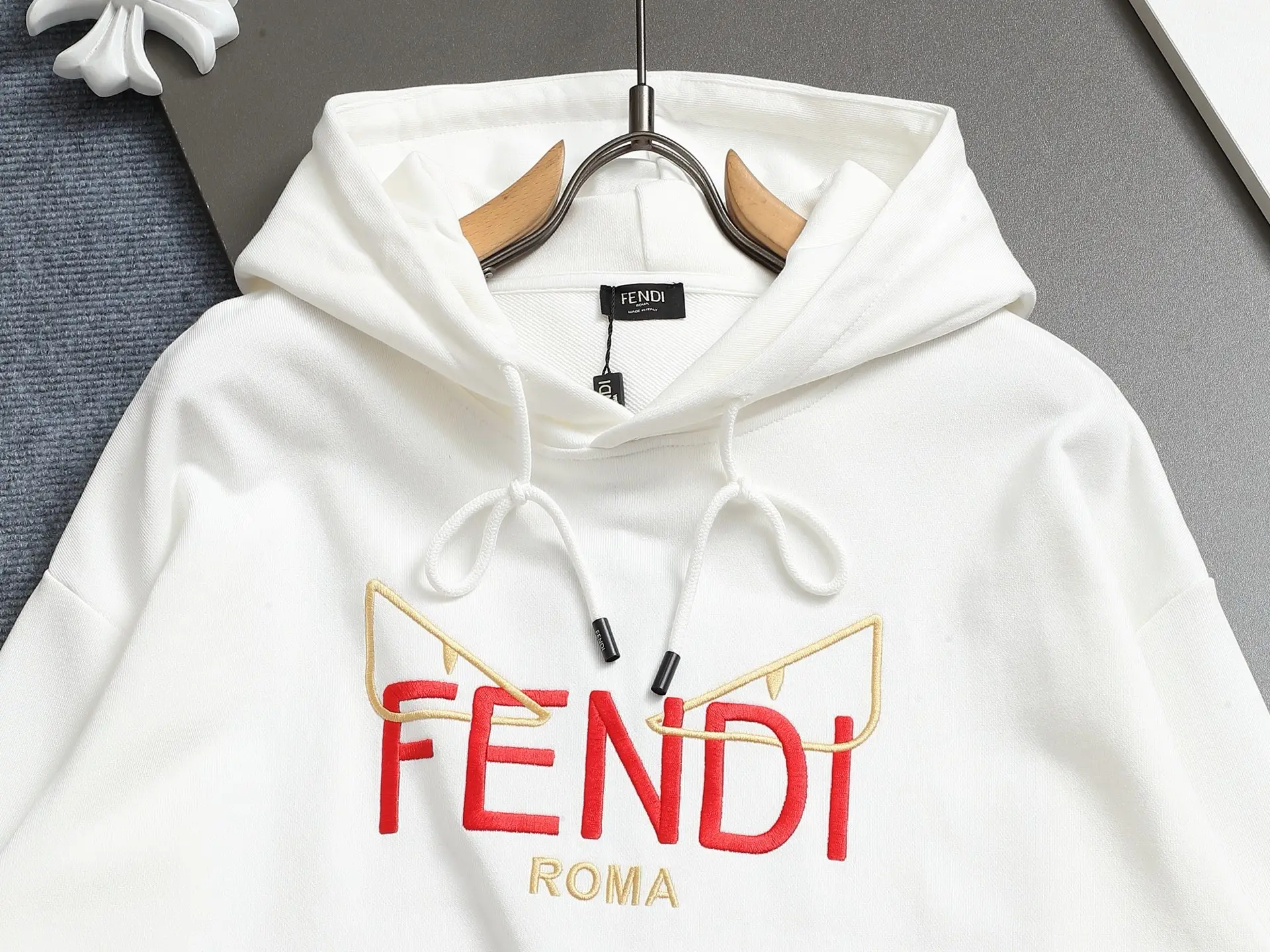 Logo Print Cotton-Blend Hoodie D19023286 — view 3