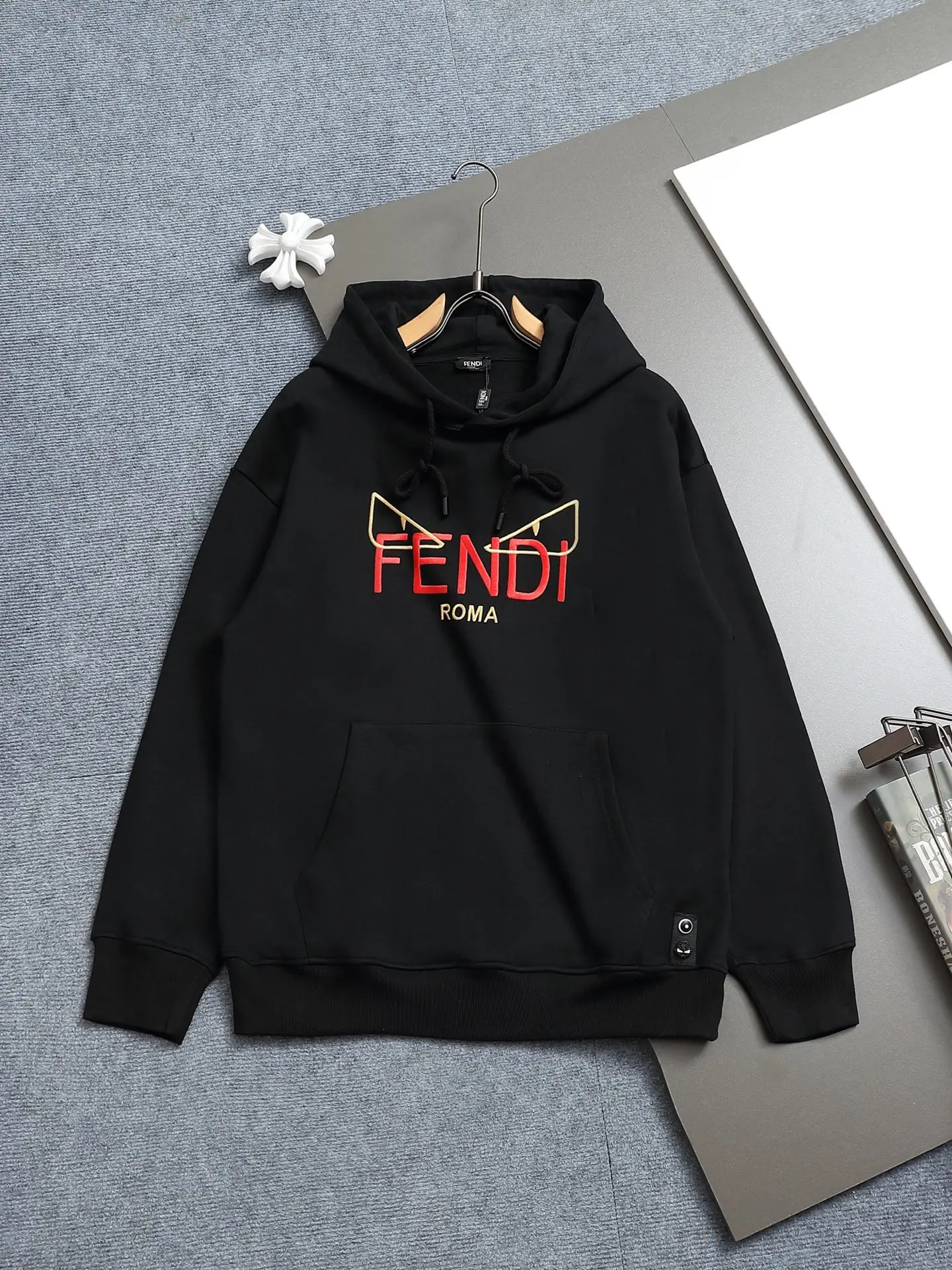 Logo Print Cotton-Blend Hoodie D19023287