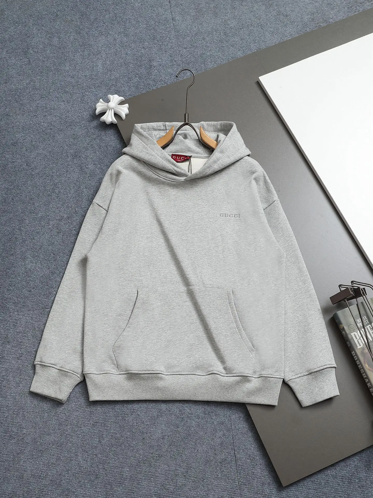 Logo-Embroidered Cotton-Blend Hoodie D19023268