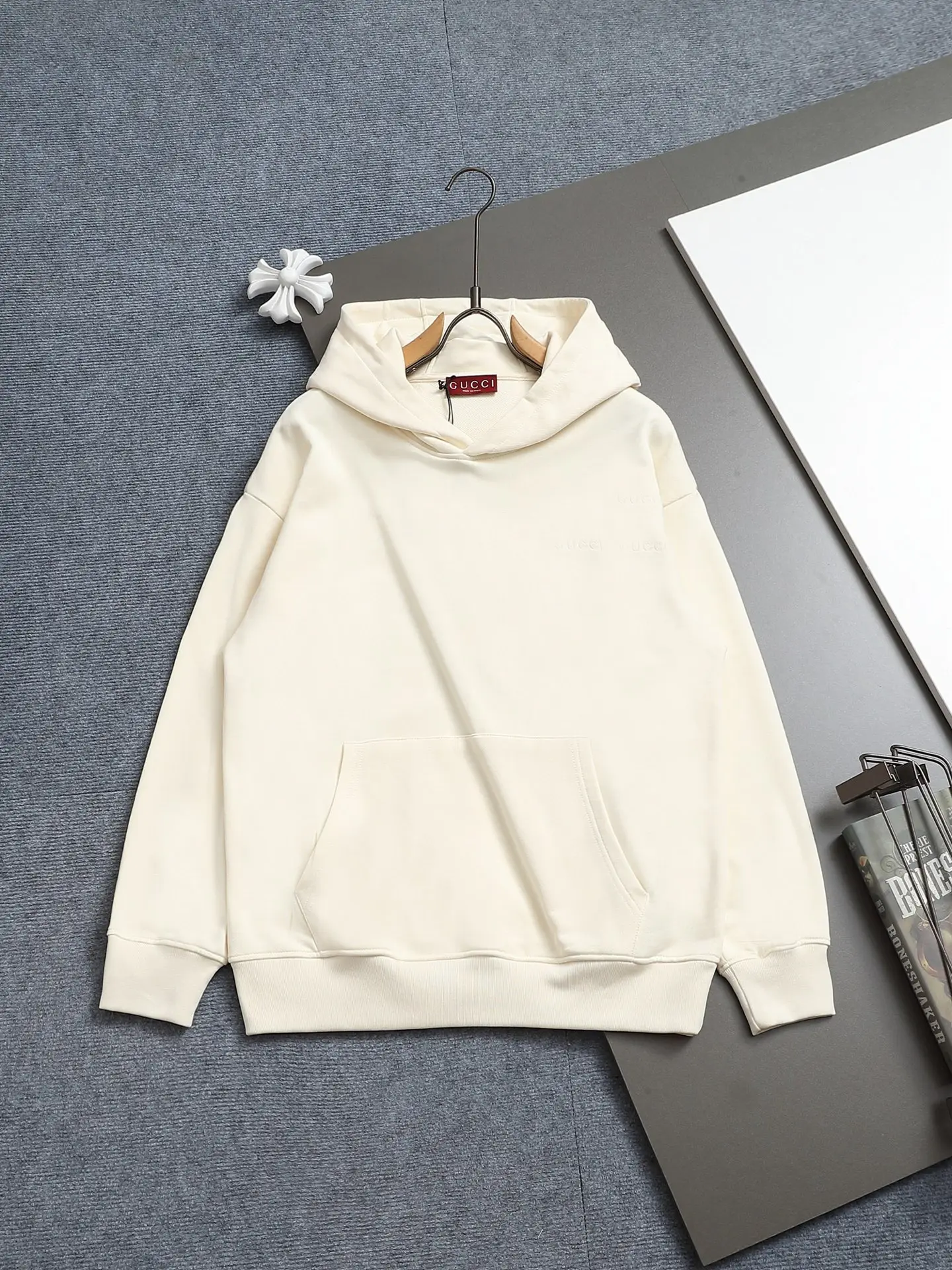 Logo-Embroidered Cotton-Blend Hoodie D19023269