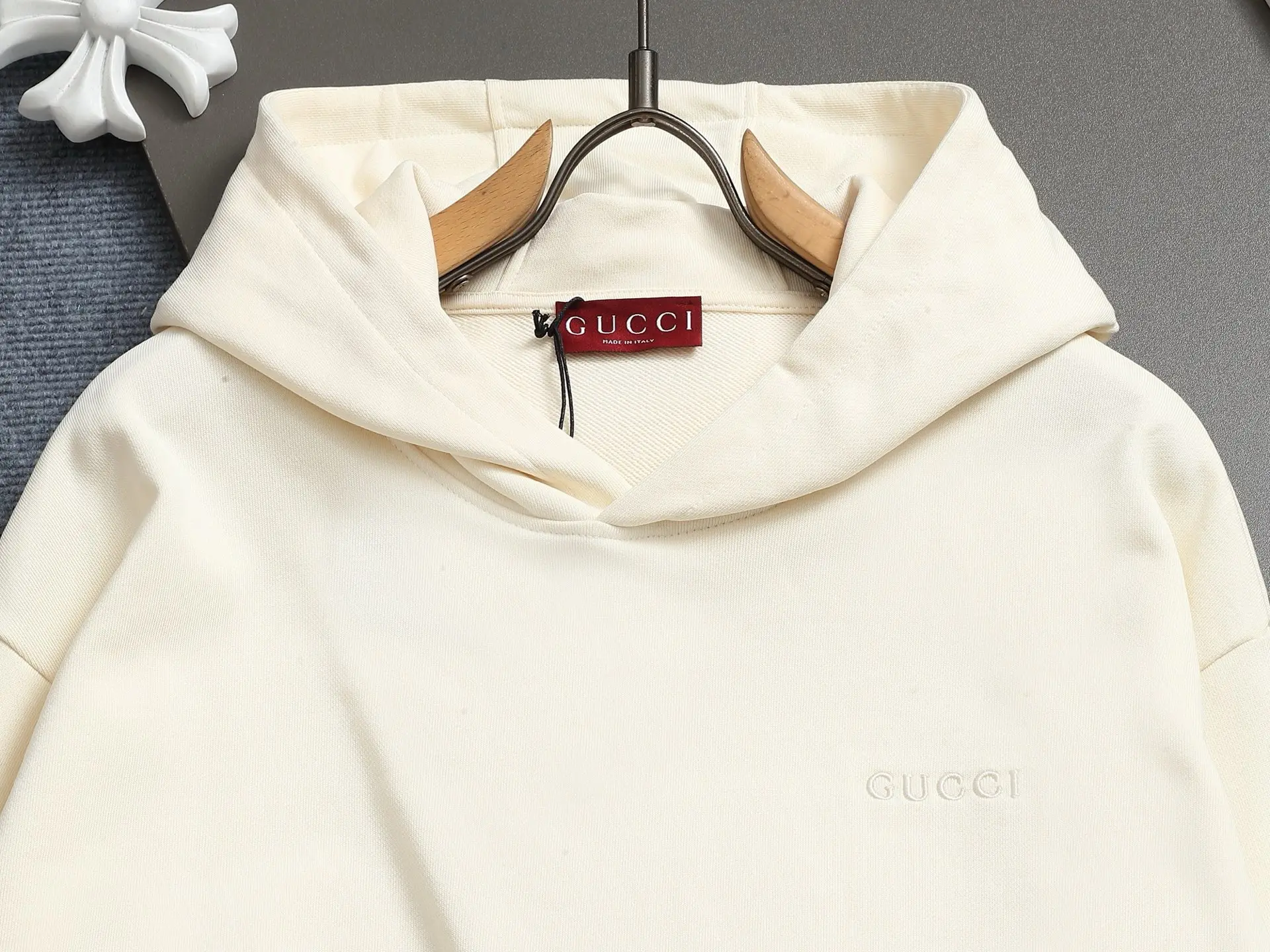 Logo-Embroidered Cotton-Blend Hoodie D19023269 — view 3