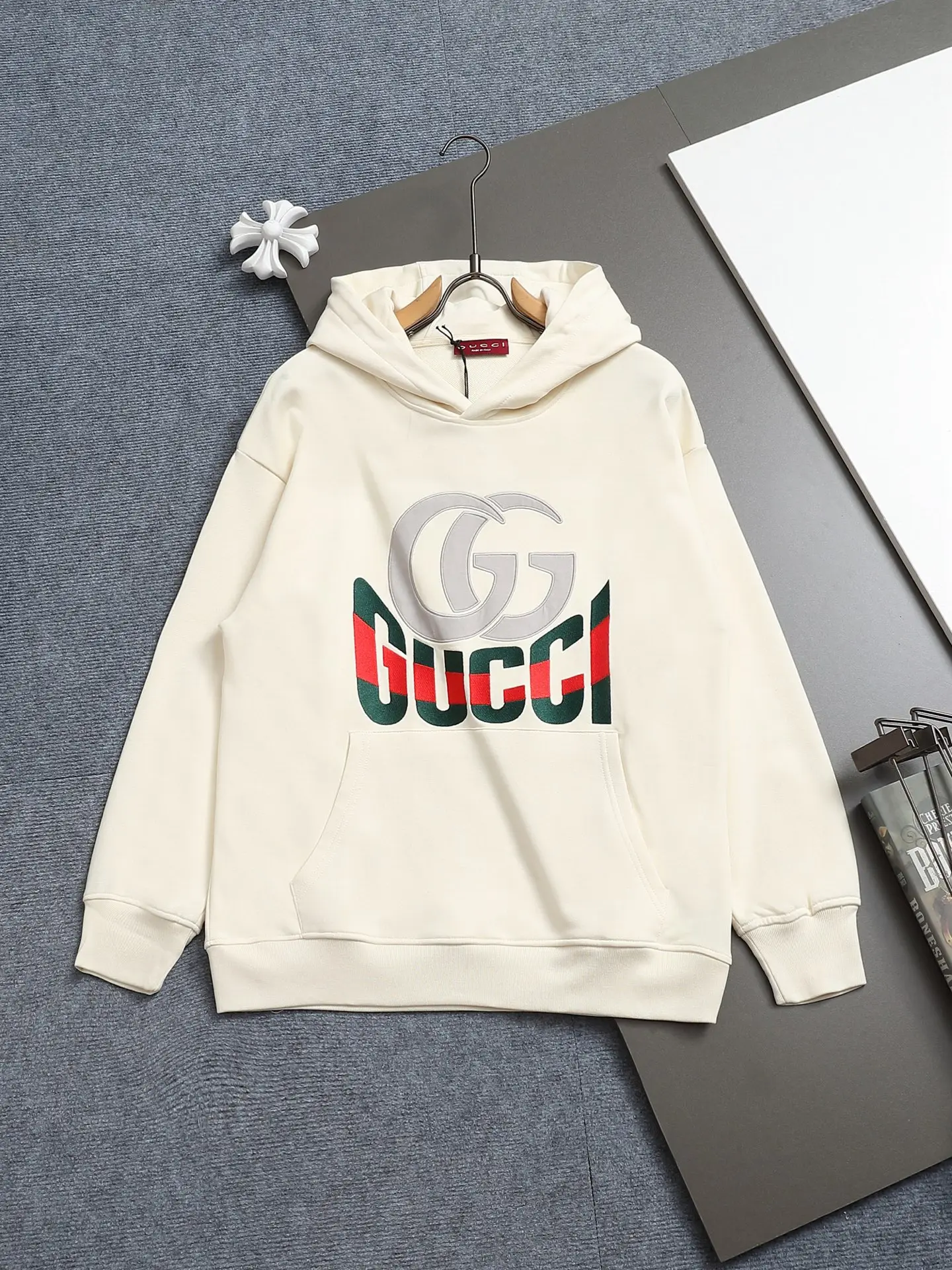 Vintage Logo Print Cotton Hoodie D19023306