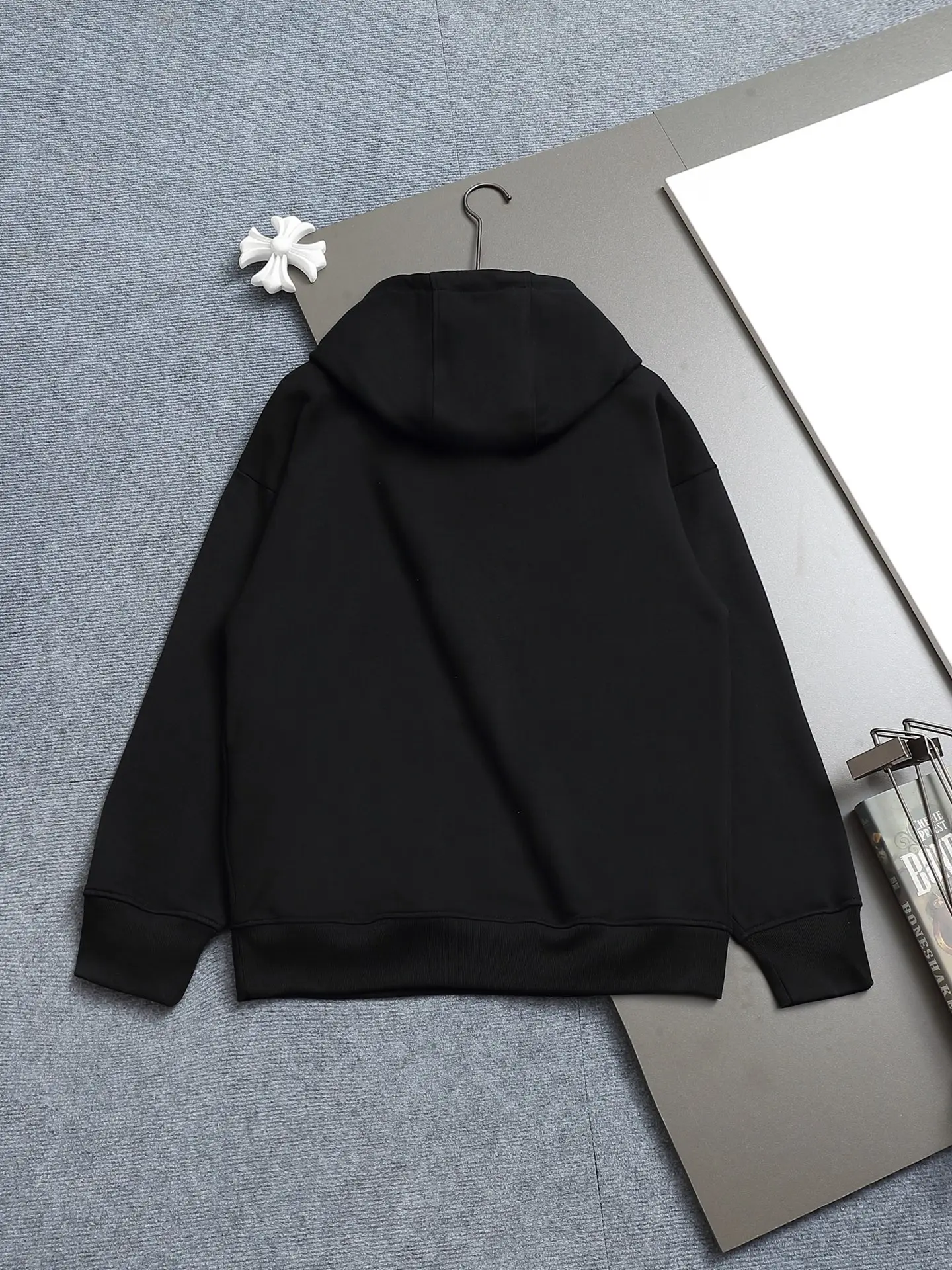 Logo-Embroidered Cotton-Blend Hoodie D19023289 — view 2