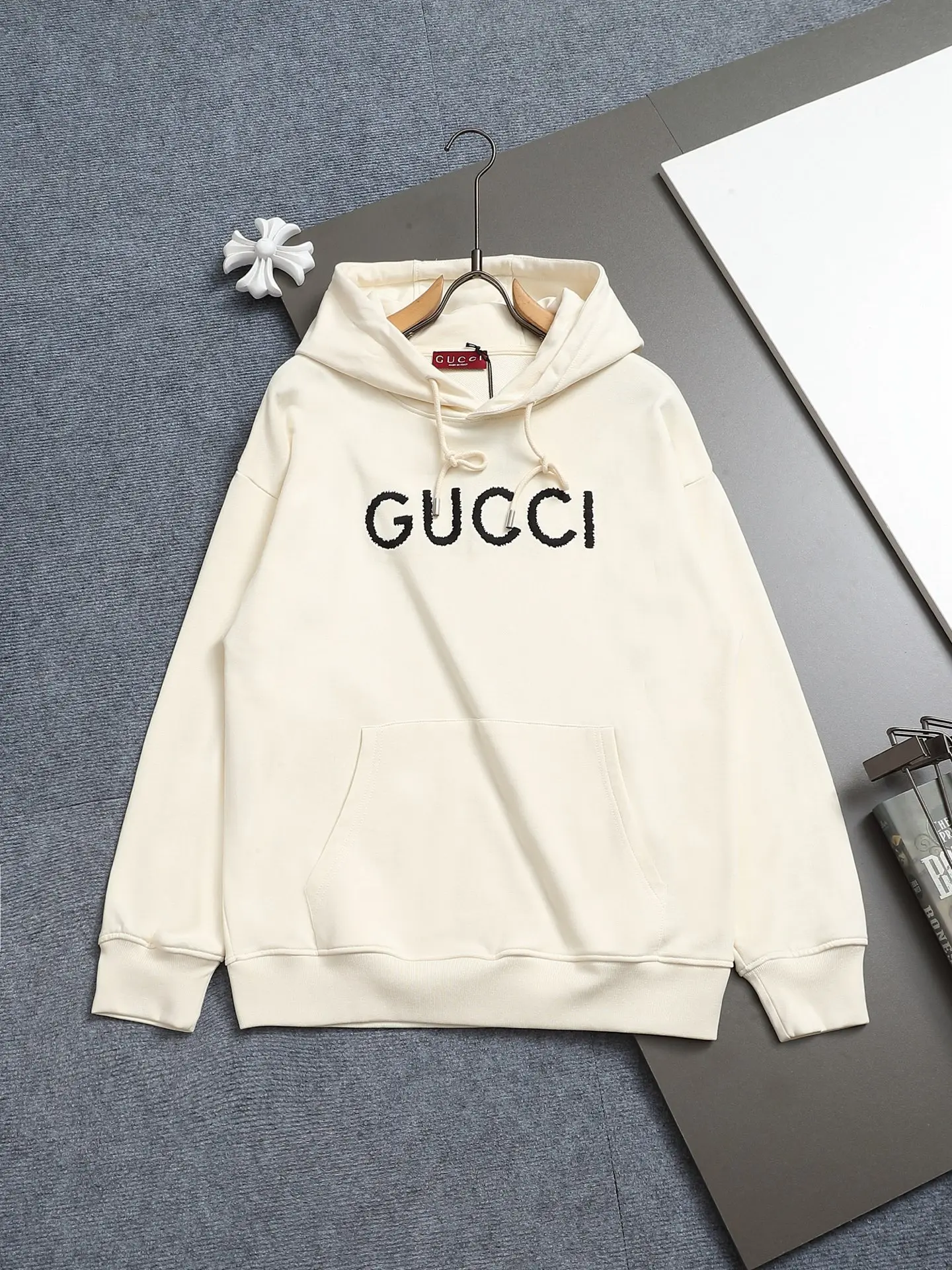 Logo-Embroidered Cotton-Blend Hoodie D19023288