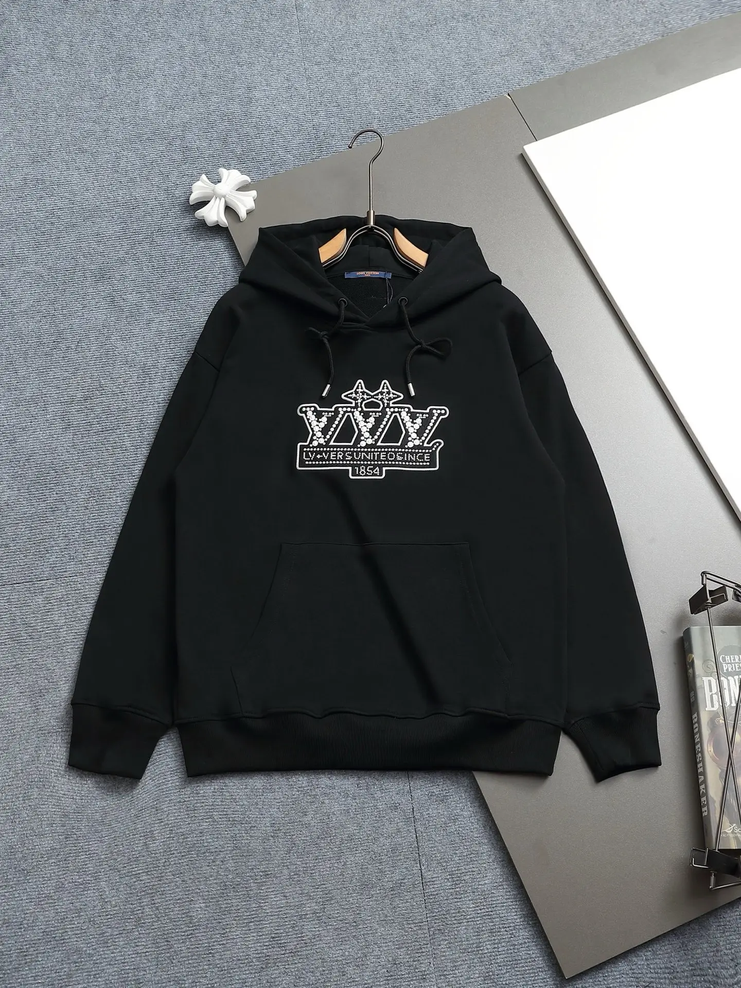 Logo-Embroidered Cotton-Jersey Hoodie D19023305