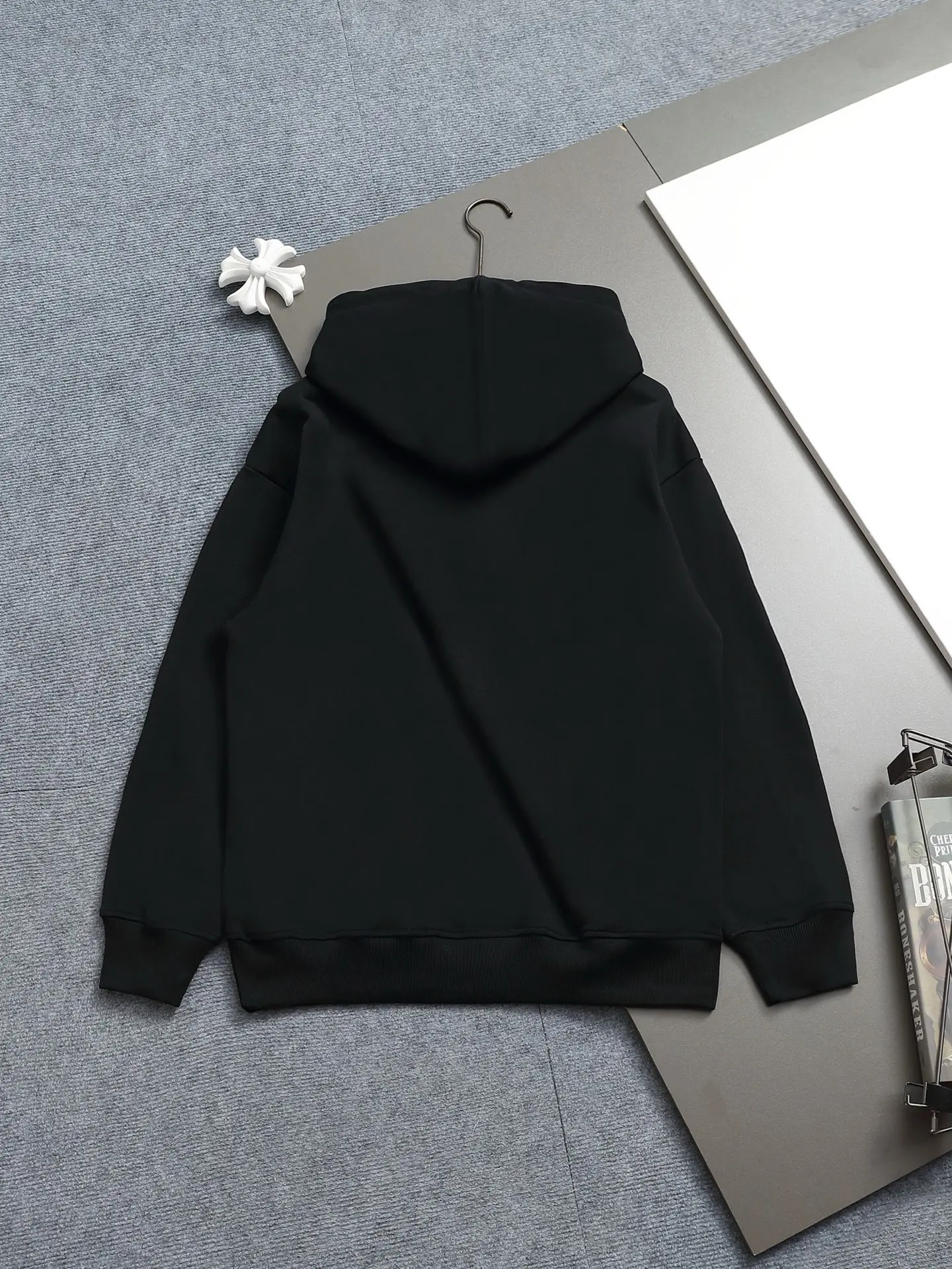Logo-Embroidered Cotton-Jersey Hoodie D19023305 — view 2