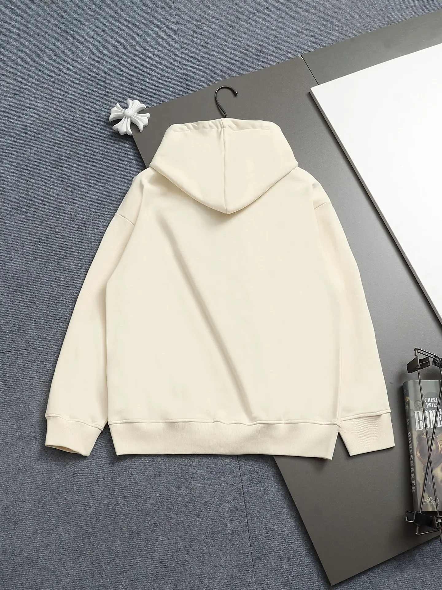Logo-Embroidered Cotton-Jersey Hoodie D19023304 — view 2