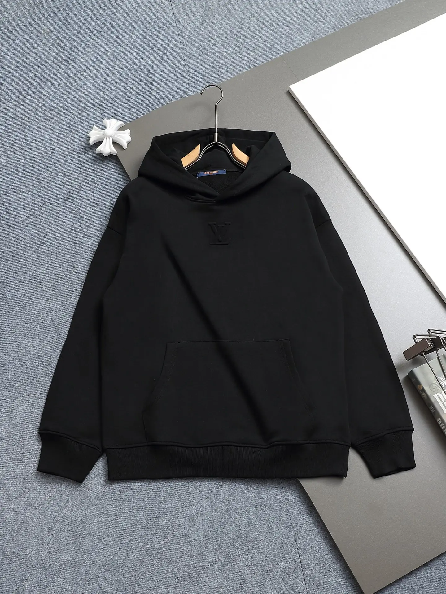 Embossed Logo Cotton-Jersey Hoodie D19023267