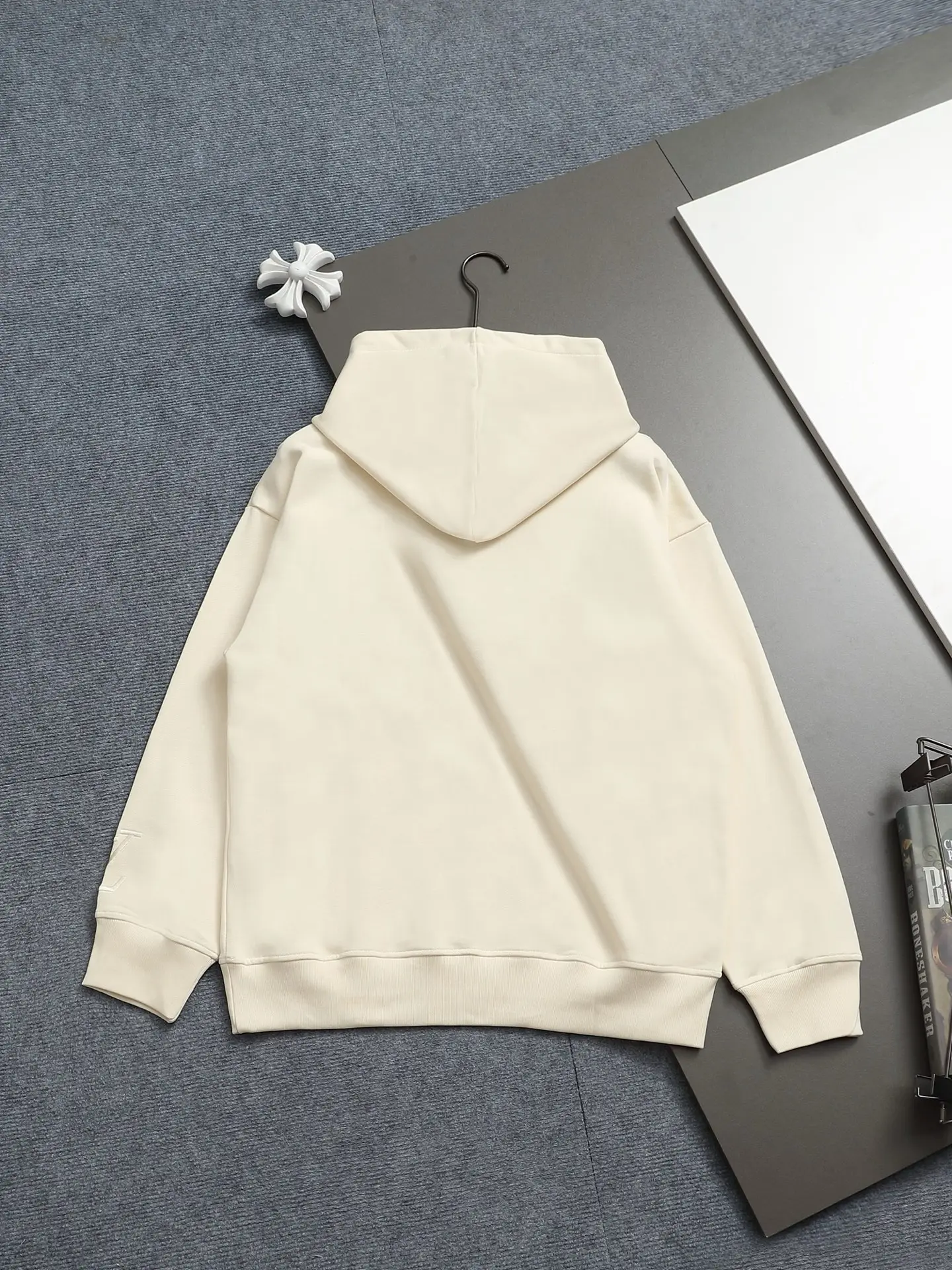 Monogram Embroidered Cotton-Blend Hoodie D19023302 — view 2