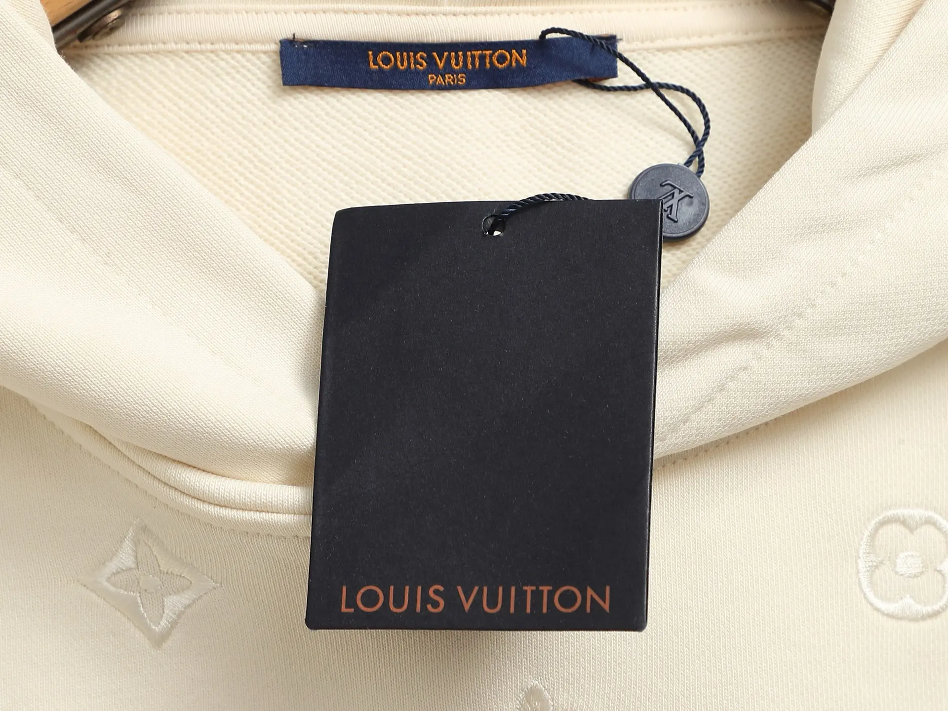 Monogram Embroidered Cotton-Blend Hoodie D19023302 — view 9