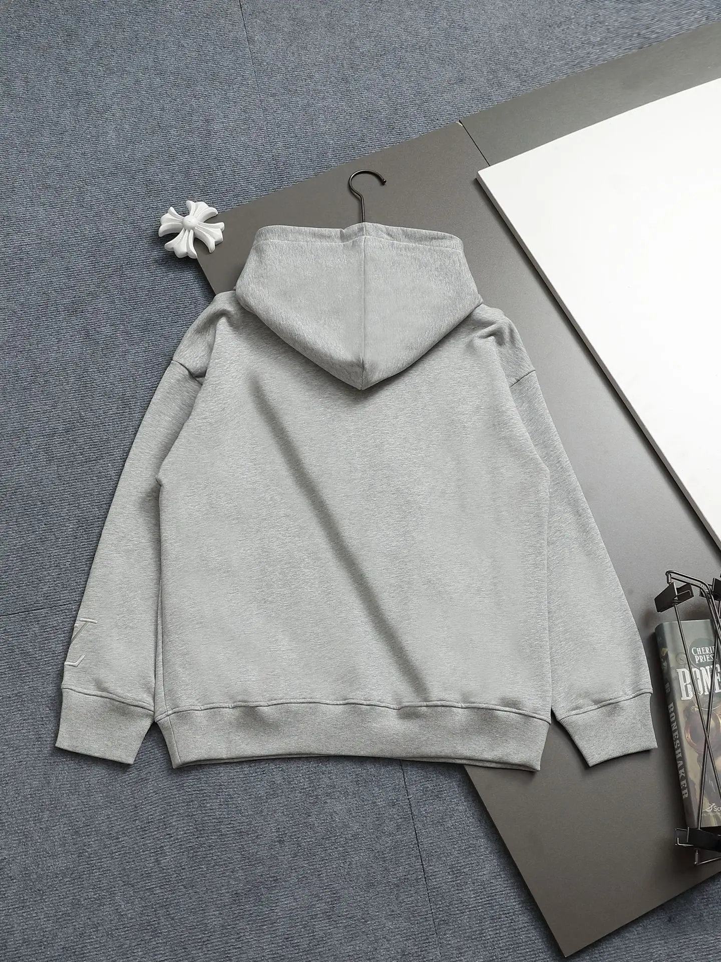 Monogram Embroidered Cotton-Blend Hoodie D19023301 — view 2