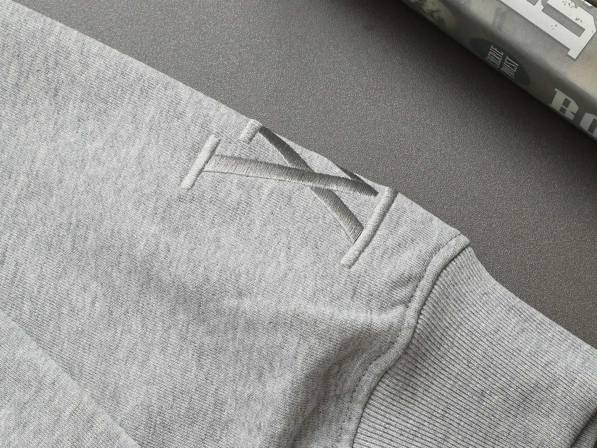 Monogram Embroidered Cotton-Blend Hoodie D19023301 — view 7