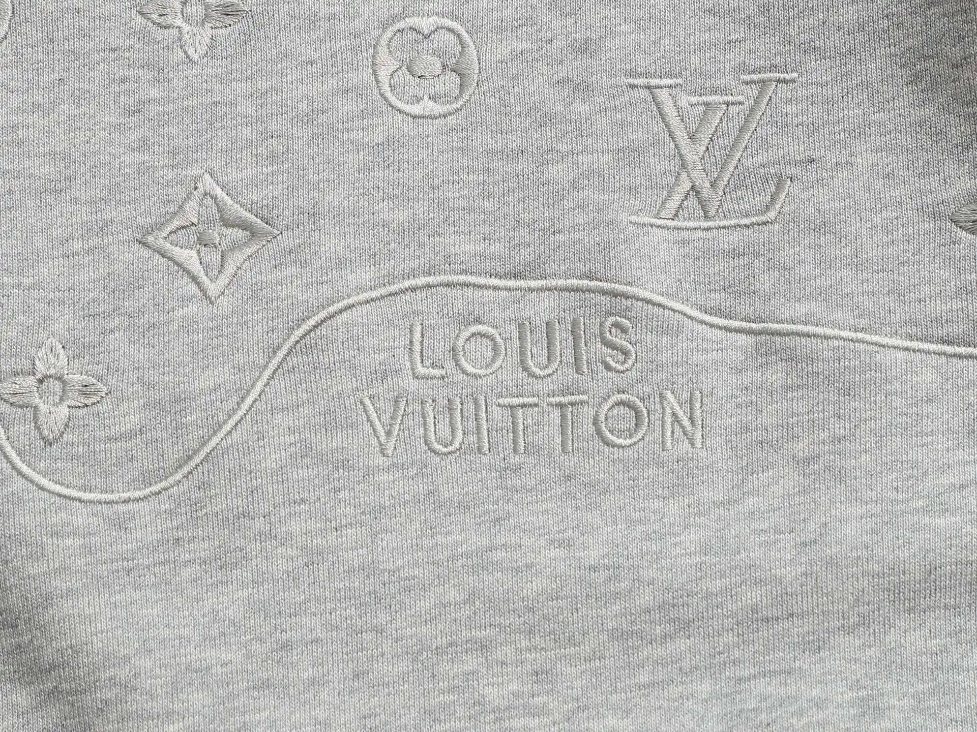 Monogram Embroidered Cotton-Blend Hoodie D19023301 — view 8